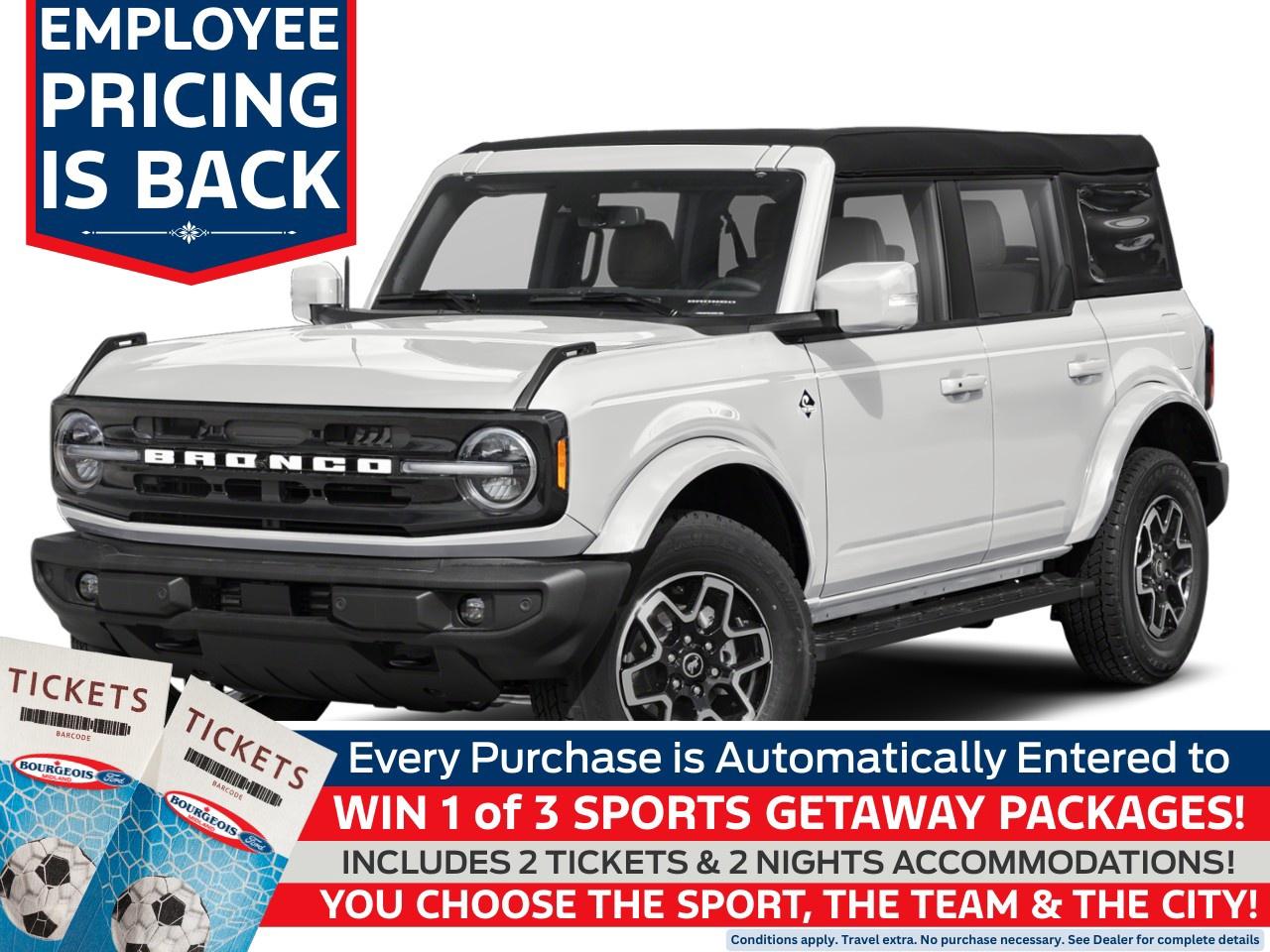 New 2025 Ford Bronco OUTER BANKS 4 DOOR 4X4 for sale in Midland, ON