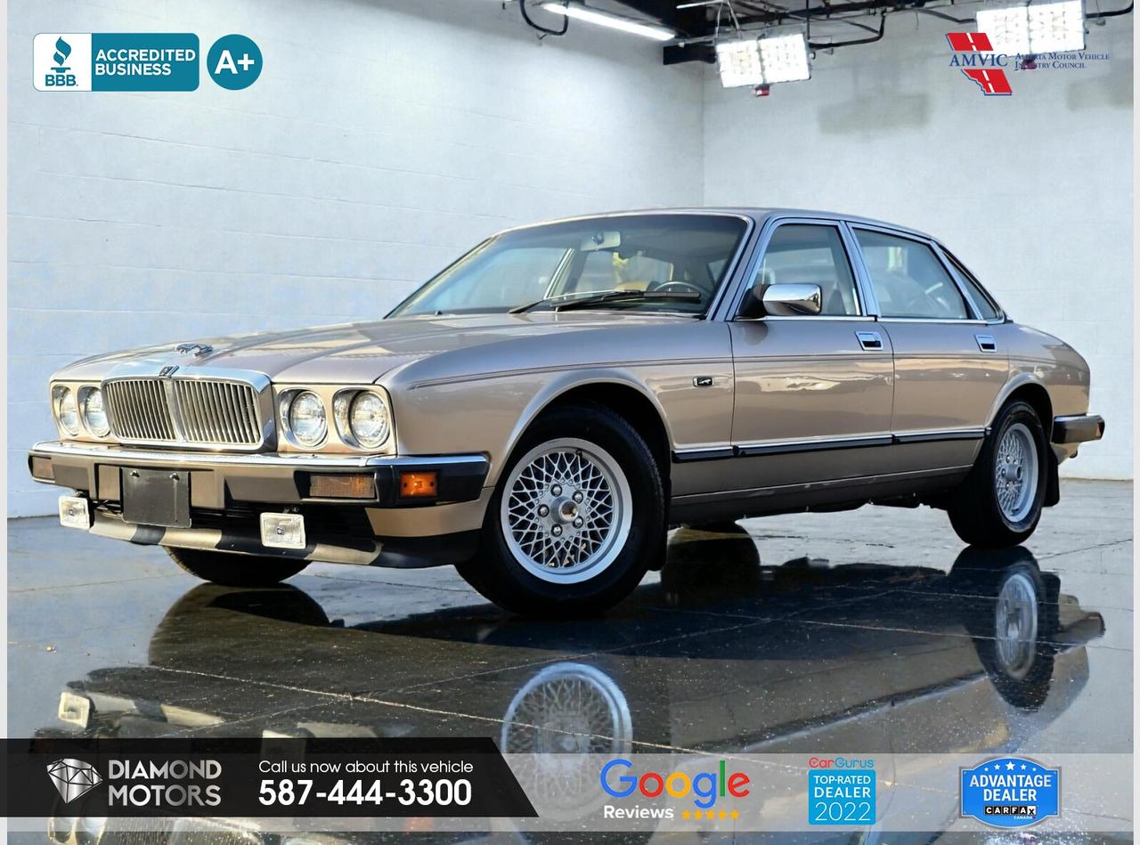 CLEARANCE PRICED  PRICED TO MOVE <br/> LIMITED TIME at Diamond Motors <br/> Drive away with a FREE 1-Year Warranty + low payments included at Listed Price. T&Cs Apply. <br/> Just Arrived 1992 Jaguar XJ6 Sovereign Tan has 171,295 KM on it. 4L 6 Cylinder Engine engine, Rear-Wheel Drive, Automatic transmission, 5 Seater passengers, on special price. <br/> <br/> <br/> Book your appointment today for Test Drive. We offer contactless Test drives & Virtual Walkarounds. Stock Number: 25212 <br/> <br/> <br/> At Diamond Motors, we are dedicated to providing you with an outstanding car-buying experience, offering quality pre-owned vehicles at prices that fit your budget. Our transparent and honest approach means you can expect straightforward guidance without any high-pressure sales tactics. We believe in building lasting relationships with our customers by offering personalized service tailored to your needs. From the moment you step onto our lot, our team is here to support you every step of the way, ensuring you leave confident in your decision. Trust, integrity, and customer satisfaction are the foundation of everything we do. <br/> <br/> <br/> Why choose us? <br/> <br/> Certified Pre-Owned Vehicles <br/> Family Owned & Operated <br/> Finance Available <br/> Extended Warranty <br/> Vehicles Priced to Sell <br/> No Pressure Environment <br/> Inspection & Carfax Report <br/> Professionally Detailed Vehicles <br/> Full Disclosure Guaranteed <br/> AMVIC Licensed <br/> BBB Accredited Business <br/> CarGurus Top-rated Dealer 2022 & 2024 <br/> <br/> <br/> Phone to schedule an appointment @ 587-444-3300 or simply browse our inventory online www.diamondmotors.ca or come and see us at our location at <br/> 3403 93 street NW, Edmonton, T6E 6A4 <br/> <br/> <br/> To view the rest of our inventory: <br/> www.diamondmotors.ca/inventory <br/> <br/> <br/> This dealership provides all required disclosures in accordance with AMVIC regulations. A completed Mechanical Fitness Assessment and its associated inspection work order will be supplied with every vehicle. A Carfax (or equivalent) vehicle history report will also be provided, including available information on previous damage, accident history, stolen or salvage status, and jurisdictional records. <br/> Customers are encouraged to review all vehicle features, options, and equipment for accuracy prior to purchase. <br/>