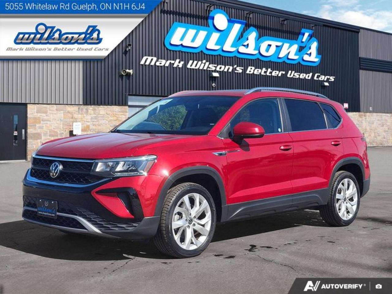 Used 2022 Volkswagen Taos Comfortline | Split Leather | Pano Roof | Heated Seats | Digital Dash | Wireless Carplay | and More! for sale in Guelph, ON