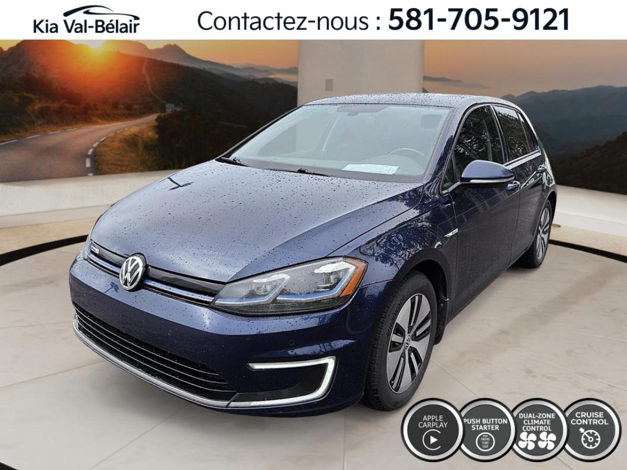 Used 2019 Volkswagen Golf e-Golf COMFORTLINE *GPS *CAMERA *CARPLAY *BOUTON POUSSOIR for sale in Québec, QC