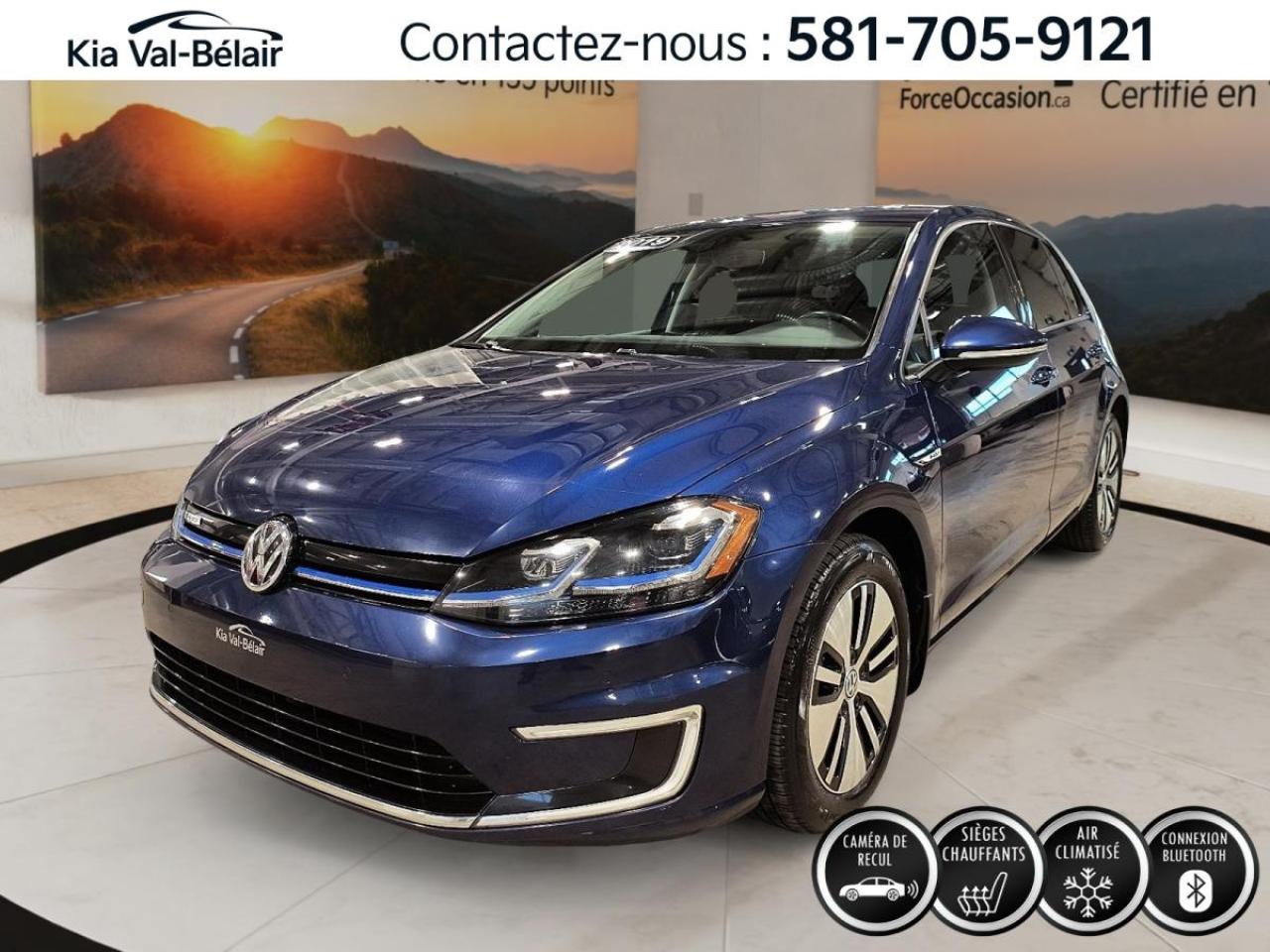 Used 2019 Volkswagen Golf e-Golf COMFORTLINE *GPS *CAMERA *CARPLAY *BOUTON POUSSOIR for sale in Québec, QC
