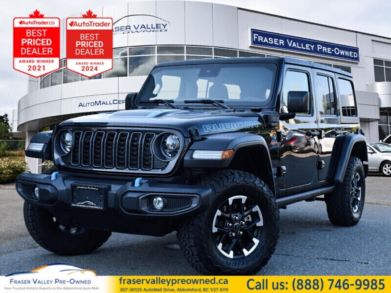 Used 2024 Jeep Wrangler 4xe Rubicon  Save $20K • Hybrid • $77K MSRP for sale in Abbotsford, BC