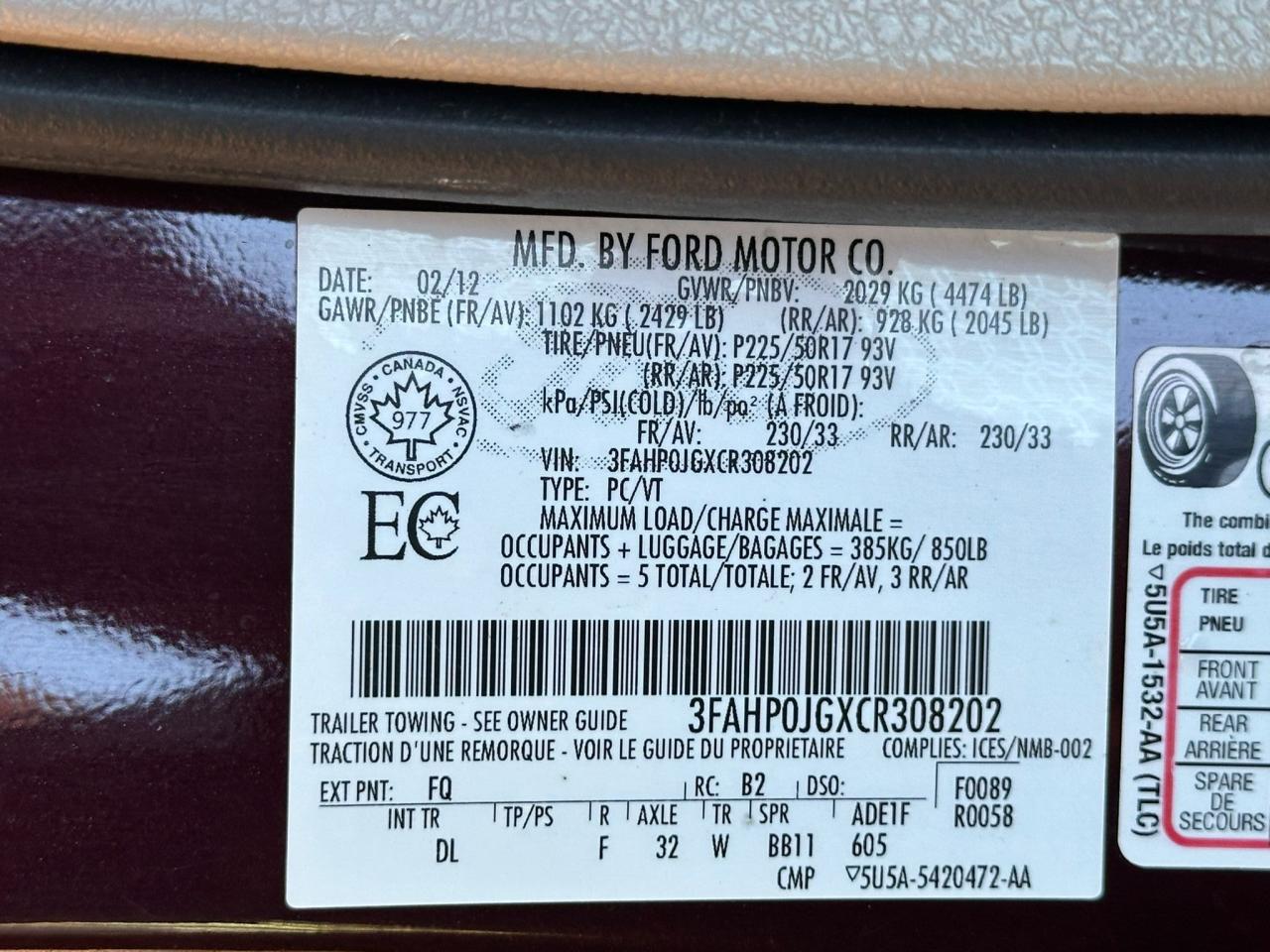 2012 Ford Fusion SEL - Photo #29