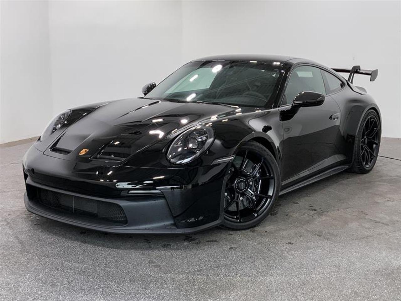 Fully Loaded with a Carbon Fibre Roof, Front PPF, Porsche Ceramic Composite Brakes w/ Gloss Black Calipers, Adaptive Sport Seats Plus (18-Way) w/ Memory Package, Front Axle Lift System, LED-Matrix Design Headlights in Black Incl. PDLS+, Chrono Package w/ Lap Trigger Preparation, Exclusive Design Taillights, Extended Interior Trim in Matte Carbon Fibre, Ambient Lighting Plus, BOSE Surround Sound System, Under Door Puddle Light Projectors, Wheels Painted in Satin Black, Chrono Stopwatch Dial in White, Park Assist (Rear) and much more! 2023 Porsche 911 GT3 finished in Black with a Black Leather and RaceTex Interior featuring GT Silver accents! This Local BC Vehicle has been meticulously kept by One Previous Owner with No Reported Accidents or Claims! This vehicle is a Porsche Approved Certified Pre-Owned Vehicle: 2 extra years of unlimited mileage warranty plus an additional 2 years of Porsche Roadside Assistance. All CPO vehicles have passed our rigorous 111-point check and reconditioned with 100% genuine Porsche parts. We Accept All Trade-Ins and Buy-Ins!! For more details or to schedule a test drive with one of our highly trained sales executives, please send us a website inquiry before it&rsquo;s gone. Porsche Centre Langley has proudly earned the Porsche Premier Dealer Award eight years in a row. Conveniently located just off Highway 1 in Langley, British Columbia, we are committed to helping you find and drive your dream vehicle. Please note: A $599 documentation fee and a $690 dealer preparation fee apply to all pre-owned vehicles. Dealer #40136.