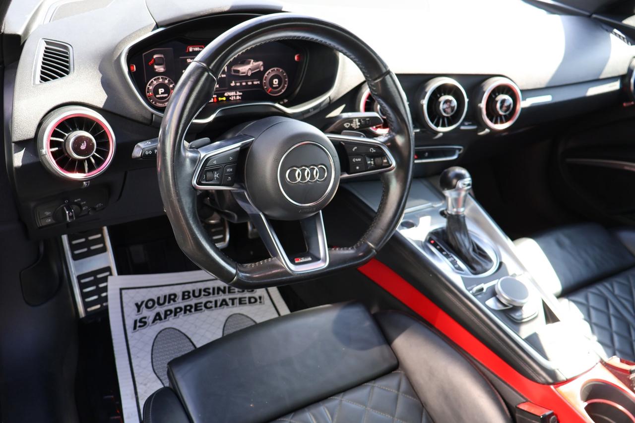 2017 Audi TT TECH S-LINE QUATRRO AWD CERTIFIED CAMERA NAV BLUETOOTH LEATHER CRUISE ALLOYS Photo