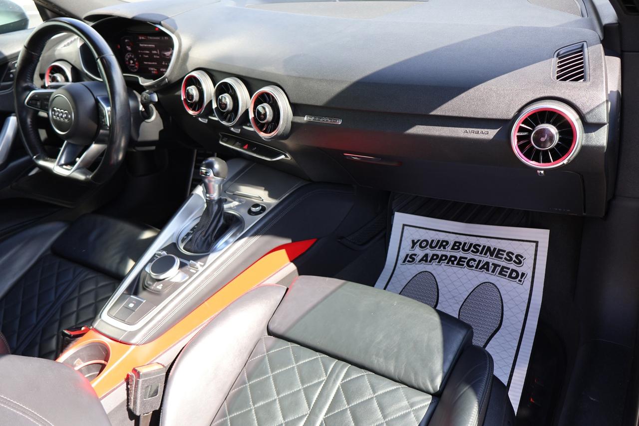 2017 Audi TT TECH S-LINE QUATRRO AWD CERTIFIED CAMERA NAV BLUETOOTH LEATHER CRUISE ALLOYS Photo