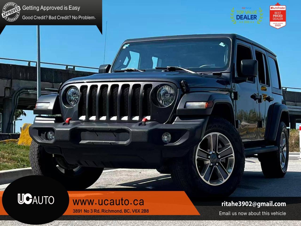 Used 2020 Jeep Wrangler Unlimited Sport 4x4/ NO ACCIDENT/ BACKUP CAMERA for sale in Richmond, BC