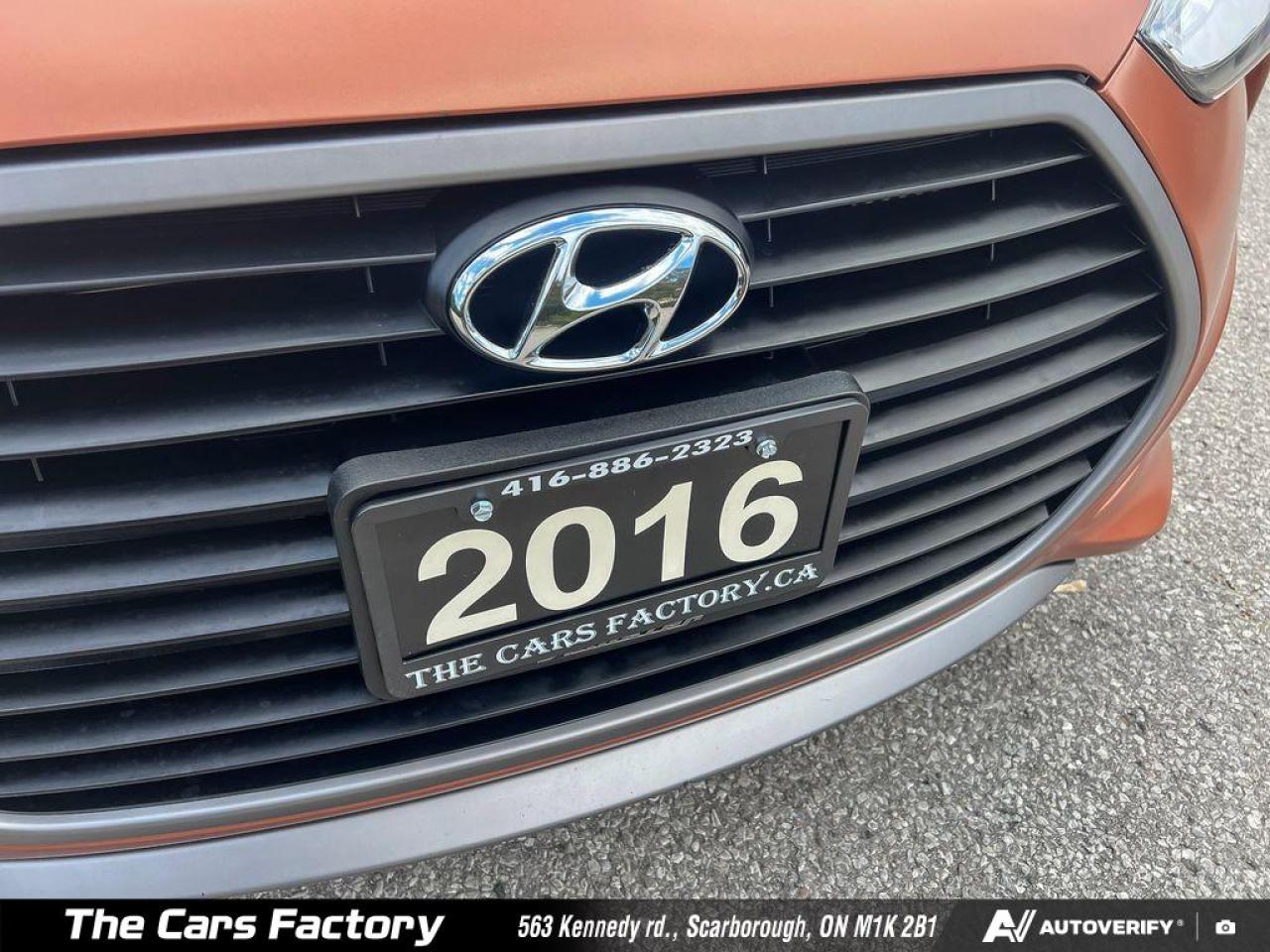 2016 Hyundai Veloster Turbo w/Orange Colour Pack Only 022,934KM - Photo #8