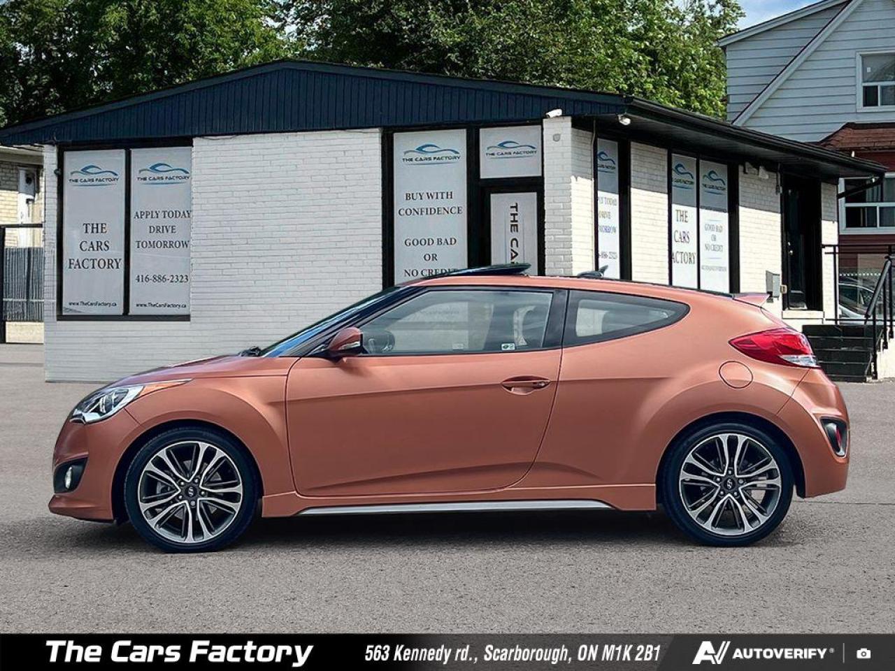 2016 Hyundai Veloster Turbo w/Orange Colour Pack Only 022,934KM Photo2