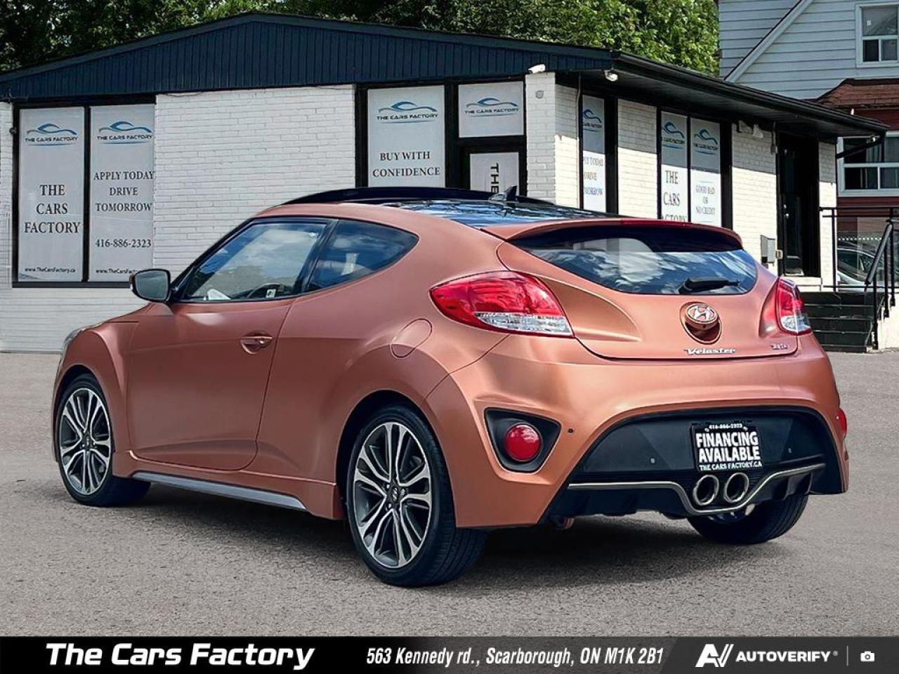 2016 Hyundai Veloster Turbo w/Orange Colour Pack Only 022,934KM - Photo #4