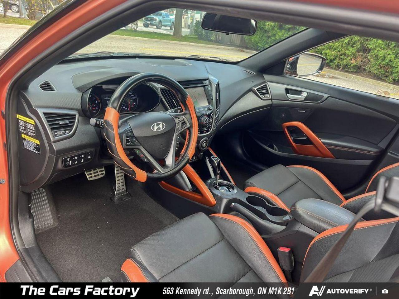 2016 Hyundai Veloster Turbo w/Orange Colour Pack Only 022,934KM - Photo #12