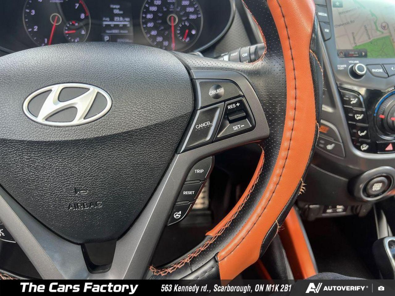 2016 Hyundai Veloster Turbo w/Orange Colour Pack Only 022,934KM - Photo #15