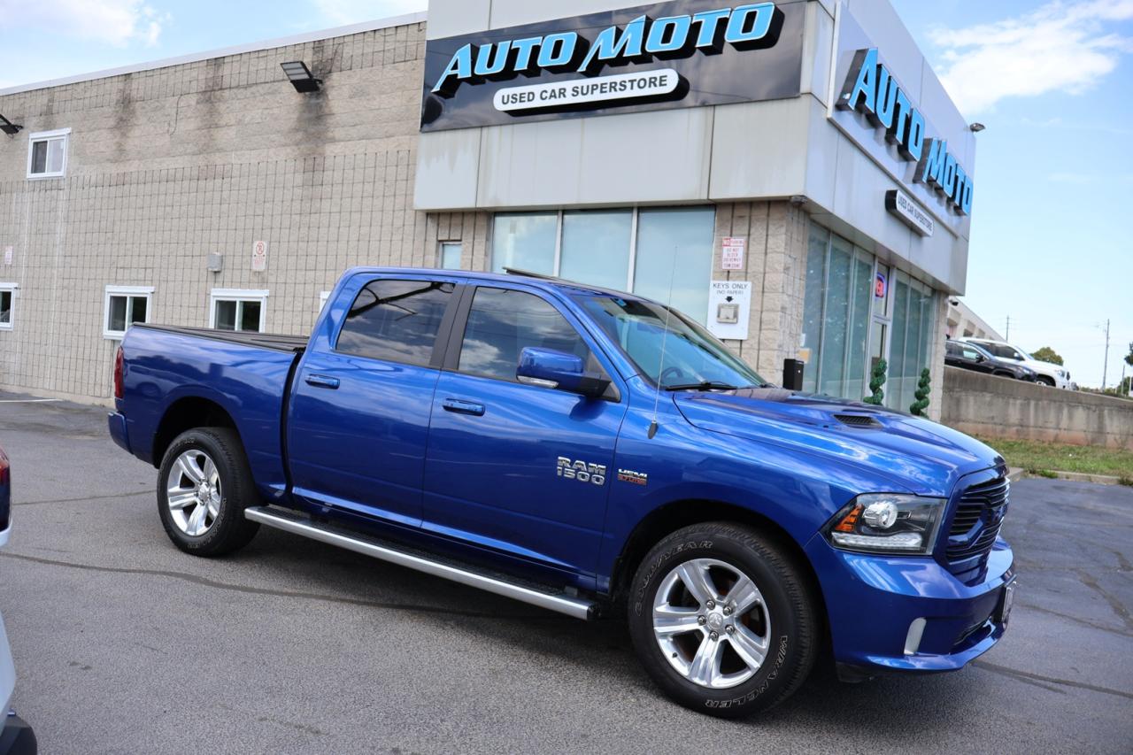 Used 2018 RAM 1500 V8 HEMI SPORT CREW 4WD CERTIFIED *ACCIDENT FREE*DODGE MAINTAIN* CAMERA NAV BLUETOOTH LEATHER HEATED SEARS SUNROOF CRUISE ALLOYS for sale in Burlington, ON