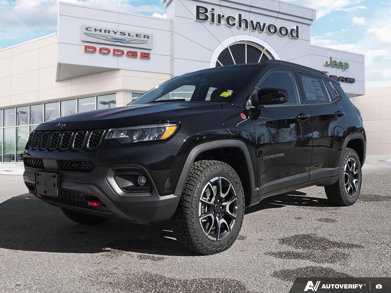 SelecTerrain Traction Management System
Jeep Clean Air System
FullSpeed Forward Collision Warning Plus
Pedestrian/Cyclist emergency braking
Adaptive Cruise Control with Stop and Go
Active Lane Management System
ParkView Rear BackUp Camera
ParkSense Rear Park Assist System
BlindSpot Monitoring w/ Rear CrossPath Detection
Drowsy driver detection
Rear seat reminder alert
Electronic Stability Control
Rain Brake Support
Rainsensing windshield wipers
Experience the future of off-road adventure with the 2026 Jeep Compass Trailhawk! This cutting-edge SUV combines rugged capability with advanced technology for the ultimate driving experience.

- 4WD system with Selec-Terrain for conquering any terrain
- 2.0L 4-cylinder turbo engine for powerful performance
- 10.1 Uconnect 5 display with smartphone integration
- Adaptive cruise control and lane management for enhanced safety
- Premium cloth/leather-faced seats with heating for comfort
- Power liftgate and remote start for convenience
- Trailhawk-exclusive styling with black accents and tow hooks

Ready to embark on your next adventure? Reserve your 2026 Jeep Compass Trailhawk today or contact Birchwood Chrysler Dodge Jeep Ram for a personalized consultation. Dont miss out on this opportunity to own the future of off-road excellence!
Birchwood Chrysler Dodge is your choice for New Chrysler, Dodge, Jeep, RAM vehicles in Winnipeg. 
 
With us, Experience is Everything. Complete as much or as little of your purchase online as you like. All pricing you see is what you pay. No hidden fees. All new vehicle special offers and discounts are already calculated in the pricing. On our website you can choose payment options and terms knowing these are transparent and accurate.

Start your purchase online to build your exact pricing to your specifics like how much money down, vehicle trade and any accessories or added optional protection that suits your needs.

Any questions let us know by calling (204) 774-4444, wed love to send you a video to clarify any questions about a vehicle!

Visit us in store at 90-3965 Portage Ave in the Birchwood Autopark.

Dealer permit #5686
Dealer permit #5686