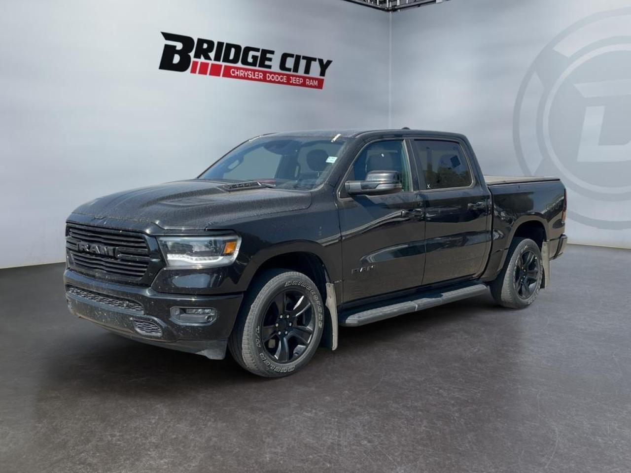 Used 2023 RAM 1500 Sport 5.7L Hemi - GT Pkg - Side Steps - Tonneau Cover - Remote Start - Leather - 3.92 Rear Towing - Heated & Ventilated Seats for sale in Lethbridge, AB