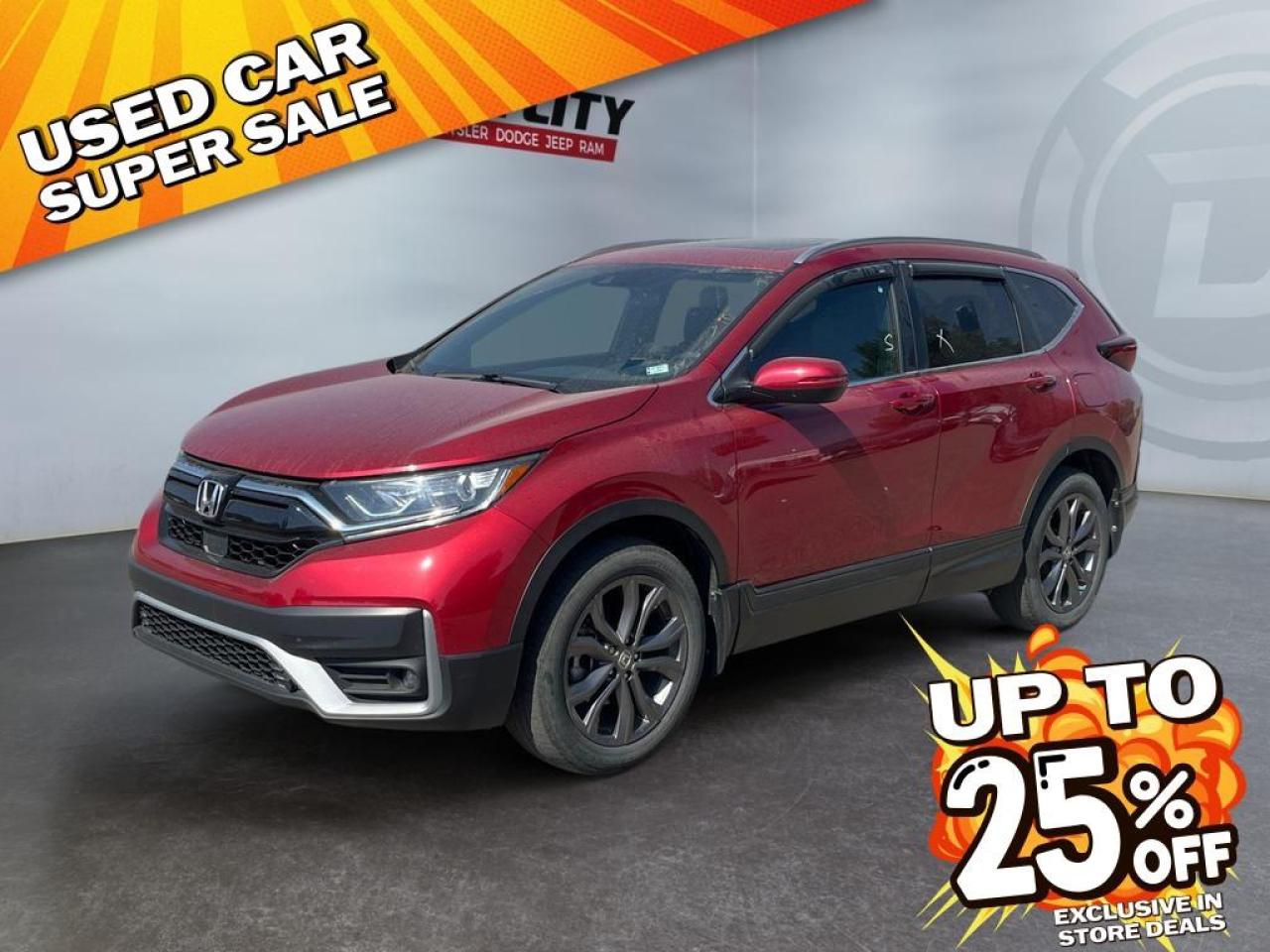 Used 2021 Honda CR-V Sport Pkg - Sunroof - Blind Spot Monitoring - Leather - Heated Seats - Remote Start - AWD - Fuel Efficient! for sale in Lethbridge, AB
