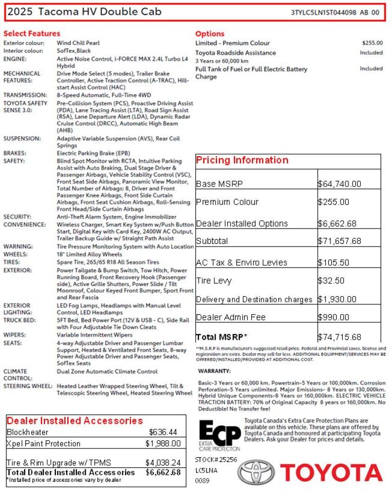 2025 Toyota Tacoma Hybrid Limited Photo2