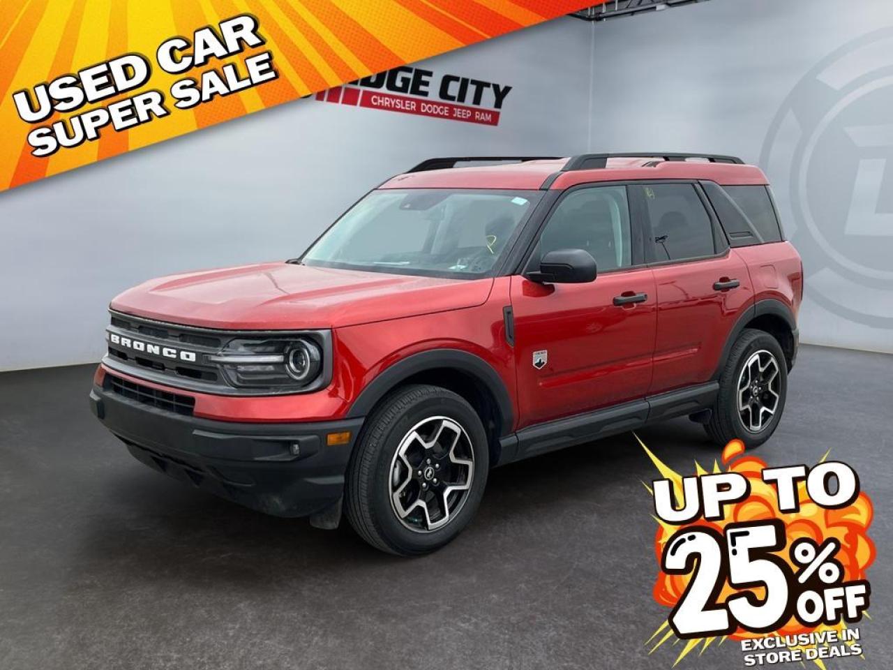 Used 2023 Ford Bronco Sport Big Bend 1.5L Eco Boost - Wireless Charging Pad - LED Lights - Remote Start - Heated Seats - Low Km's! for sale in Lethbridge, AB