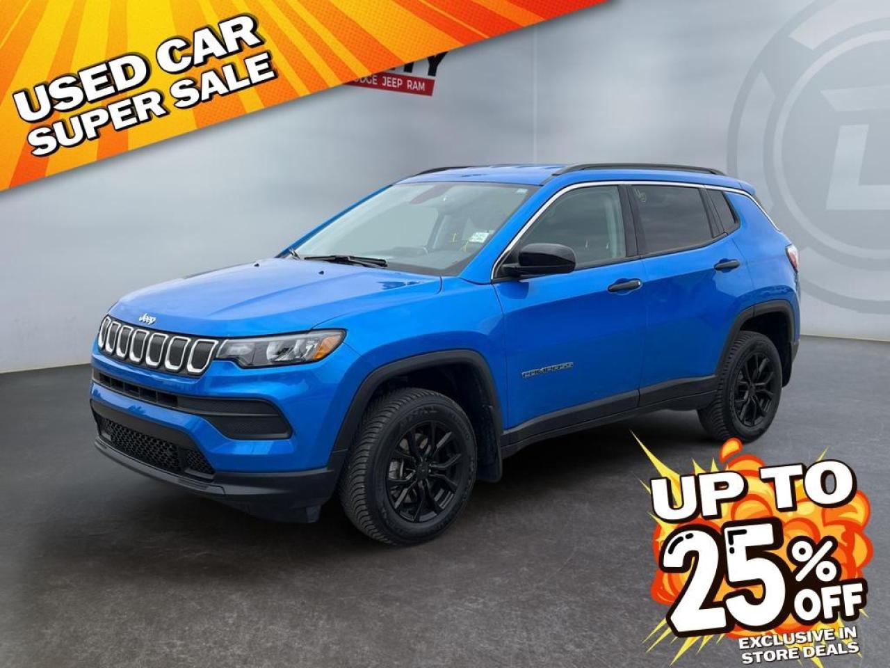Used 2022 Jeep Compass 4x4 - Sport Appearance Pkg - 8.4 Screen - Apple Car Play/Android Auto - Heated Seats - Fuel Efficient! for sale in Lethbridge, AB