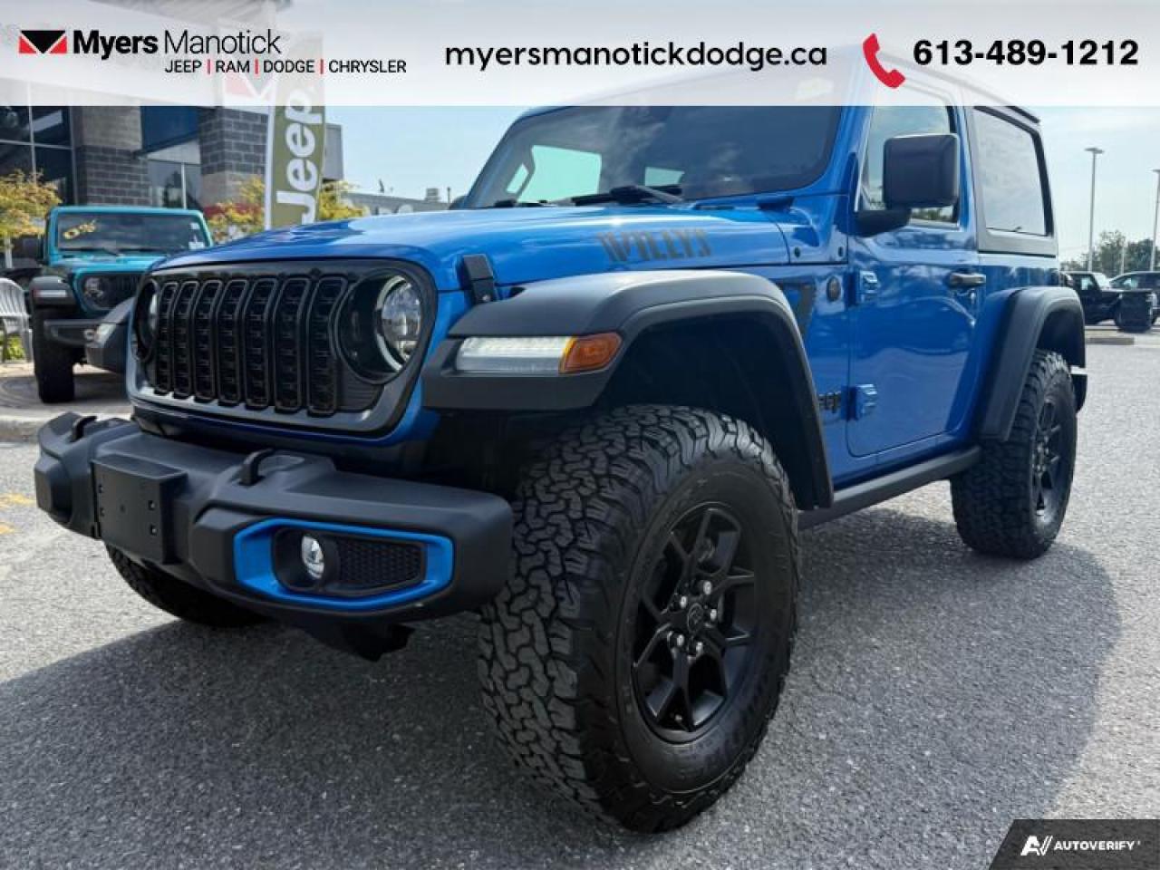 Used 2024 Jeep Wrangler Willys  - Wi-Fi Hotspot -  Fog Lamps for sale in Ottawa, ON