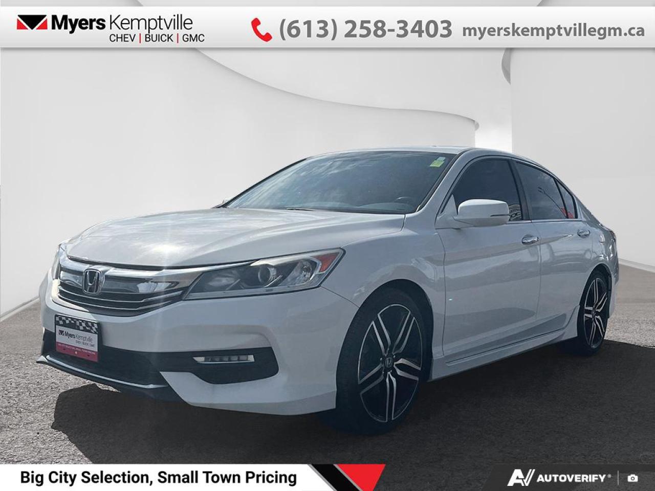 Used 2016 Honda Accord Sedan Sport  - Sunroof -  Bluetooth for sale in Kemptville, ON