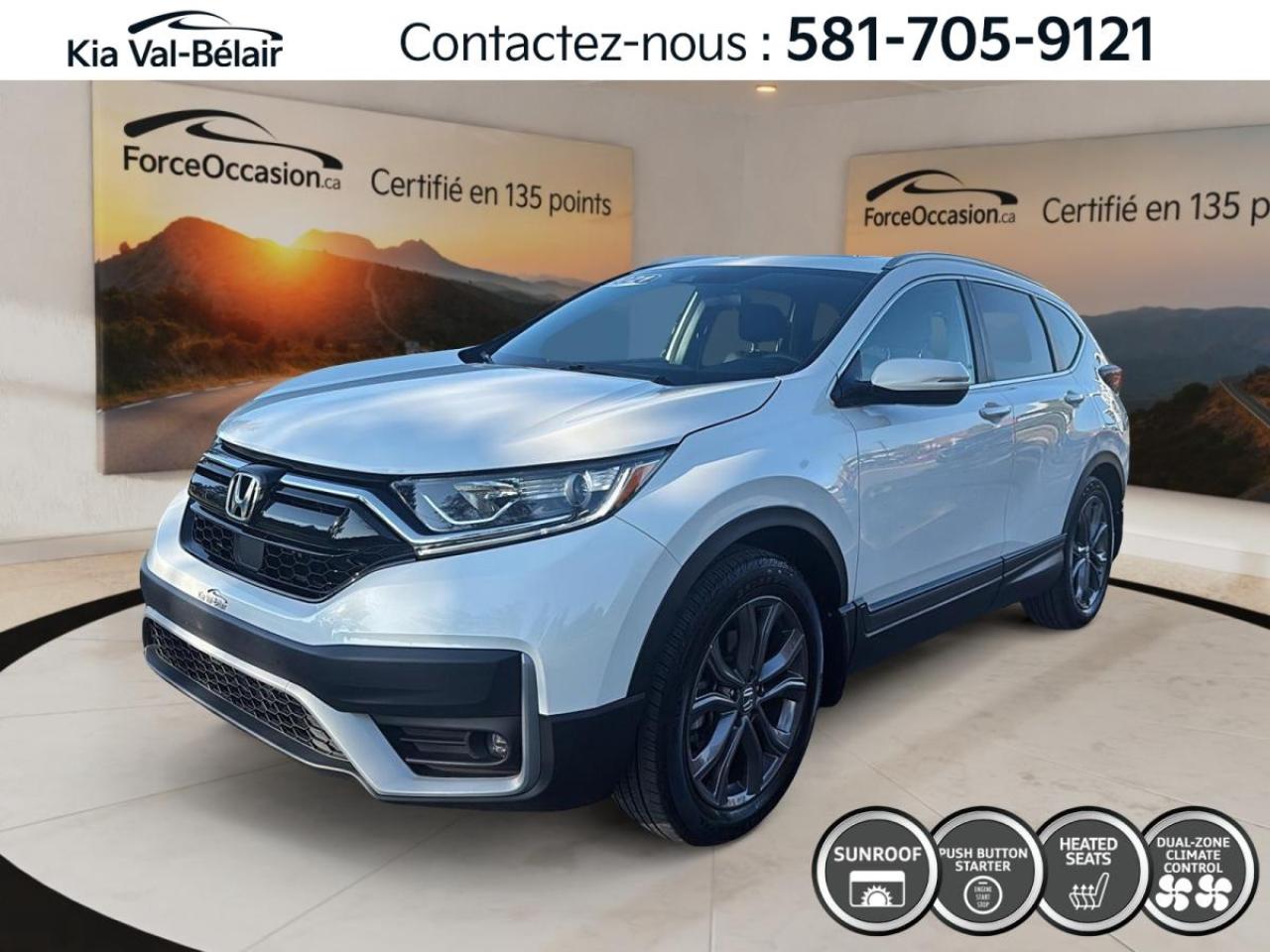 Used 2021 Honda CR-V SPORT *AWD *TURBO *CARPLAY *BI-ZONE *TOIT *SIEGES/VOLANT CHAUFF for sale in Québec, QC