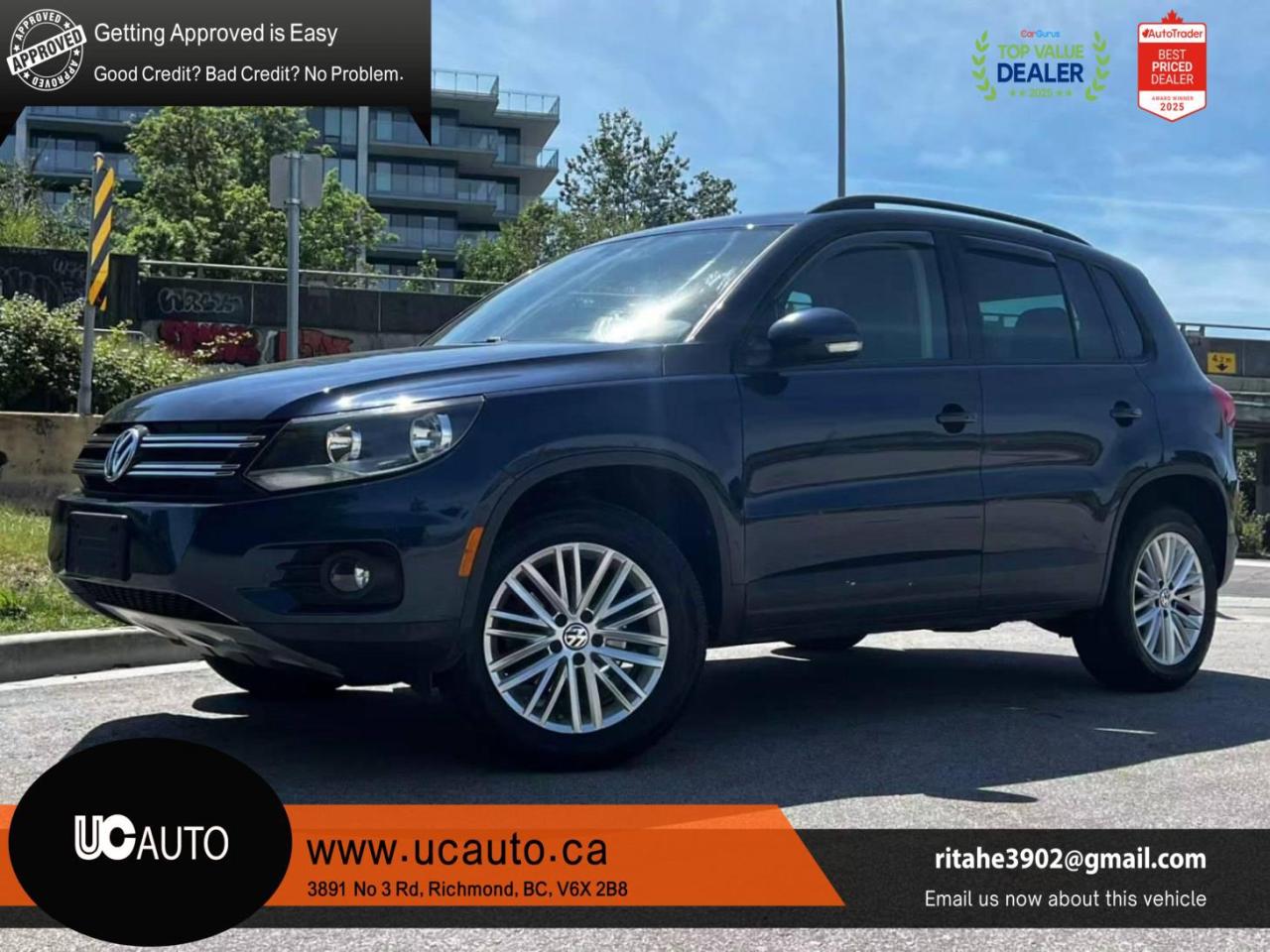 Used 2016 Volkswagen Tiguan 4MOTION Comfortline/ NO ACCIDENT/ BC LOCAL/ LOW KM for sale in Richmond, BC