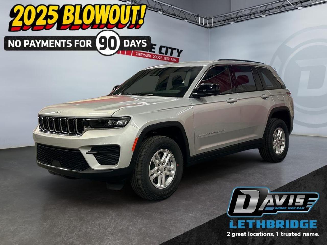 <b>Heated Seats, Heated Steering Wheel, Adaptive Cruise Control, Blind Spot Detection!<br /> <br /></b><br /> <br /> <br />Discover style and capability in the 2025 Jeep Grand Cherokee Altitude 4x4, finished in Silver Zynith with a sleek Global Black interior. Powered by the trusted 3.6L Pentastar V6 and an 8-speed TorqueFlite automatic transmission, this Grand Cherokee delivers smooth performance and confident all-weather traction. LED reflector headlights, active grille shutters, and bold Altitude styling give it a modern, upscale look.<br /><br />Inside, comfort meets practicality with heated front seats, a heated steering wheel, and dual-zone automatic climate control. The spacious cabin features cloth seating, a power 8-way driver seat, and a 60/40 split-folding rear bench for flexible cargo space. Technology is front and center with a 10.25" digital gauge cluster, Uconnect 5 with 8.4" touchscreen, 4G LTE Wi-Fi hotspot, hands-free calling, and a full media hub.<br /><br />Safety comes standard with Adaptive Cruise Control, Active Lane Management, Blind-Spot Monitoring, Rear Cross-Path Detection, Forward Collision Warning Plus, Pedestrian/Cyclist Emergency Braking, and Park-Sense Rear Park Assist with stop. With its refined design, advanced safety suite, and Jeep capability, the 2025 Grand Cherokee Altitude is the perfect SUV for everyday driving and weekend adventure.<br /> <br />To apply right now for financing use this link: <a href=https://www.bridgecitychrysler.com/pre-approval/ target=_blank rel=nofollow noopener noreferrer>https://www.bridgecitychrysler.com/pre-approval/</a><br /><br /> <br /><br />As a premier Chrysler, Dodge, Jeep and RAM dealership, Bridge City Chrysler proudly offers an extensive selection of new and used vehicles to meet every drivers needs. Customers across Lethbridge, Fort Macleod, Taber, Claresholm, Coaldale, and beyond trust us for daily vehicle specials, certified service and parts, and a seamless online inventory experience. <br /><br /> With competitive financing options and expert support, we make car buying easy and enjoyable. <br /><br /> Ready to hit the road? Schedule your test drive today at Bridge City Chrysler, your trusted Chrysler, Dodge, Jeep and RAM dealer in Lethbridge, Alberta.<br /><br /> Vehicle pricing offer shown expires 2026-01-31. <br /> Come by and check out our fleet of 80+ used cars and trucks and 120+ new cars and trucks for sale in Lethbridge. o~o