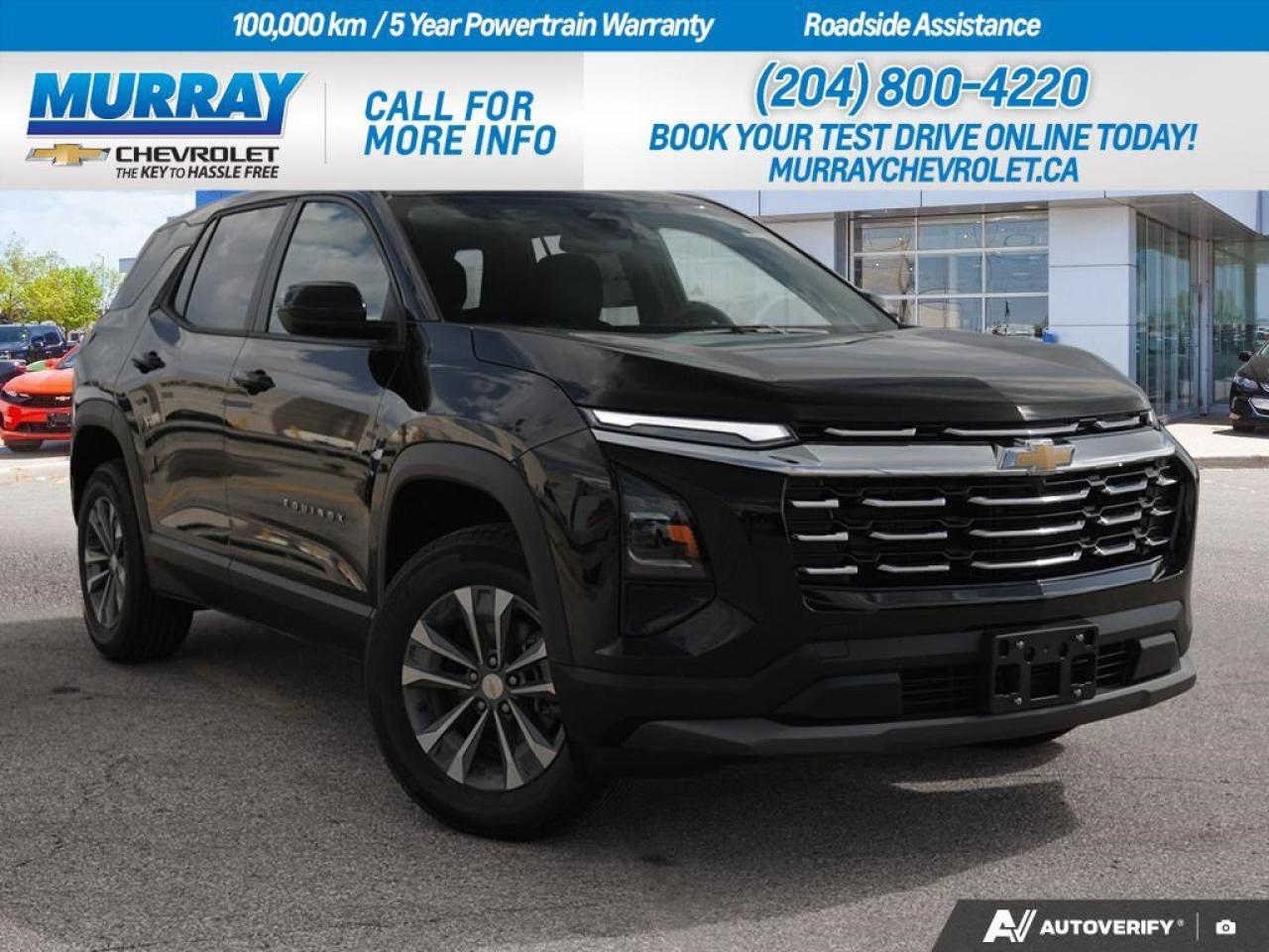 *MOSAIC BLACK METALLIC* *ENGINE BLOCK HEATER* *BLACK CLOTH SEAT TRIM*  Step into the sleek and stylish 2026 Chevrolet Equinox, equipped with an impressive Turbocharged Gas I4 1.5L engine that promises a dynamic driving experience in and around Winnipeg. The 8-speed automatic transmission ensures seamless gear shifts and optimal performance, making every journey smooth and enjoyable. The All-Wheel Drive system enhances stability and control, perfect for navigating various terrains with confidence. Experience ultimate comfort with features like heated front seats and a heated steering wheel, designed to keep you warm during those chilly Winnipeg mornings. Stay connected and entertained with smart device integration and a WiFi hotspot, allowing you and your passengers to enjoy seamless connectivity on the go. The Equinox also prioritizes your safety with advanced features such as lane departure warning, blind spot monitor, and rear collision mitigation, providing peace of mind as you drive through the vibrant city streets.  DisplayTrim: MOSAIC BLACK METALLIC Dealer Permit #1740