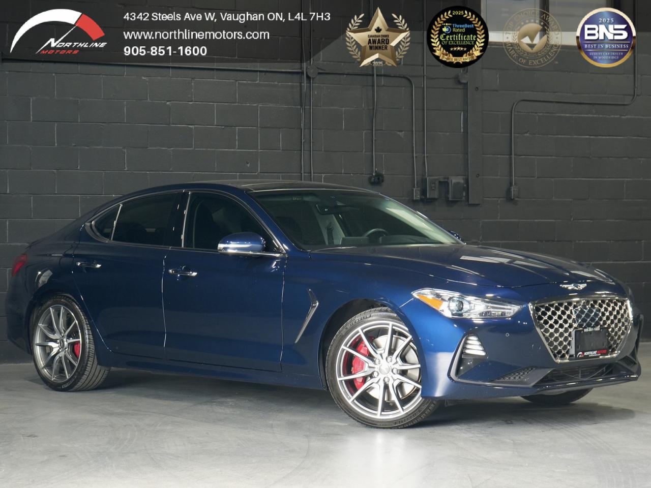Used 2021 Genesis G70 3.3T Prestige/ROOF/HUD/360 CAM/DRIVER ASSIST/NAV for sale in Vaughan, ON