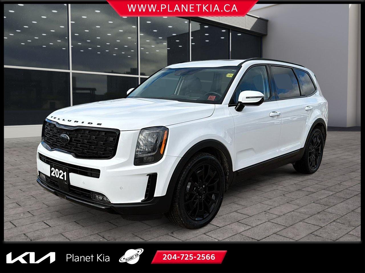 <h3 data-start=111 data-end=167>2021 Kia Telluride NightSky &ndash; Planet Kia, Brandon MB</h3><p data-start=169 data-end=443>Make a bold statement with the <strong data-start=200 data-end=231>2021 Kia Telluride NightSky</strong>, now at Planet Kia in Brandon, Manitoba. This special-edition three-row SUV delivers upscale style, rugged attitude, and premium comfort &mdash; perfect for families or anyone who wants a luxurious ride with presence.
<h4 data-start=445 data-end=475>Key Features & Highlights</h4><ul data-start=477 data-end=1989><li data-start=477 data-end=729><p data-start=479 data-end=729><strong data-start=479 data-end=499>Exterior Styling</strong><br data-start=499 data-end=502 />Distinctive NightSky design cues stand out: blacked-out grille and Kia emblems, gloss-black 20-inch wheels, black roof rails, black skid plates, and dark trim around windows and body. All combine for a sleek, commanding look.
</li><li data-start=731 data-end=970><p data-start=733 data-end=970><strong data-start=733 data-end=756>Power & Performance</strong><br data-start=756 data-end=759 />Powered by a 3.8-litre V6 engine producing strong performance, paired with an 8-speed automatic transmission. Standard all-wheel drive for confident handling in Manitoba&rsquo;s winter roads and changing conditions.
</li><li data-start=972 data-end=1304><p data-start=974 data-end=1304><strong data-start=974 data-end=1003>Interior Comfort & Luxury</strong><br data-start=1003 data-end=1006 />Spacious three-row seating for up to seven or eight, depending on seat configuration. Premium leather upholstery, heated front seats, ventilated front seats, and possibly heated and cooled second-row seats. Power driver&rsquo;s seat with memory settings. Mood lighting and upscale materials throughout.
</li><li data-start=1306 data-end=1637><p data-start=1308 data-end=1637><strong data-start=1308 data-end=1336>Technology & Convenience</strong><br data-start=1336 data-end=1339 />Large touchscreen infotainment system, with smartphone integration (Apple CarPlay / Android Auto), wireless charging, premium sound system, and multiple USB ports. Tri-zone climate control keeps everyone comfortable. Power liftgate, power mirrors, keyless entry/push-button start for ease of use.
</li><li data-start=1639 data-end=1989><p data-start=1641 data-end=1989><strong data-start=1641 data-end=1671>Safety & Driver Assistance</strong><br data-start=1671 data-end=1674 />Equipped with a full suite of safety features: blind-spot monitoring, rear cross-traffic alert, forward collision warning with automatic emergency braking, lane keeping / lane departure assist, stability control, advanced airbags, and rearview camera. Designed for peace of mind in challenging driving conditions.
</li></ul><h4 data-start=1991 data-end=2019>Why It&rsquo;s a Great Choice</h4><p data-start=2021 data-end=2319>The NightSky Edition takes the already impressive Telluride and adds style, luxury, and confident handling to make it stand out. If you&rsquo;re in Brandon looking for an SUV that blends upscale interior comfort, modern tech, and rugged looks &mdash; this 2021 Telluride NightSky delivers all of that and more.





Planet Kia is thrilled to be Brandon Manitoba&rsquo;s Preowned Kia Superstore! With tons of vehicles on ground including Nissan, Toyota, Honda, Acura, Volkswagen, Subaru, Hyundai, Mitsubishi, Kia, Ford, Dodge, Chevrolet, GMC with at least 50% being pre-owned Kia&rsquo;s, we will find the right vehicle for you.&nbsp;



New to Canada? Bad credit? No credit?&nbsp;



At Planet Kia we have a 99% approval rate, regardless of your credit situation we can get you approved on a new or used vehicle, if we can&rsquo;t do it then no one can!&nbsp;


We are proud to be the locally owned and operated, Come in and see why consumers are choosing Planet Kia.


Dealer Permit # 2824