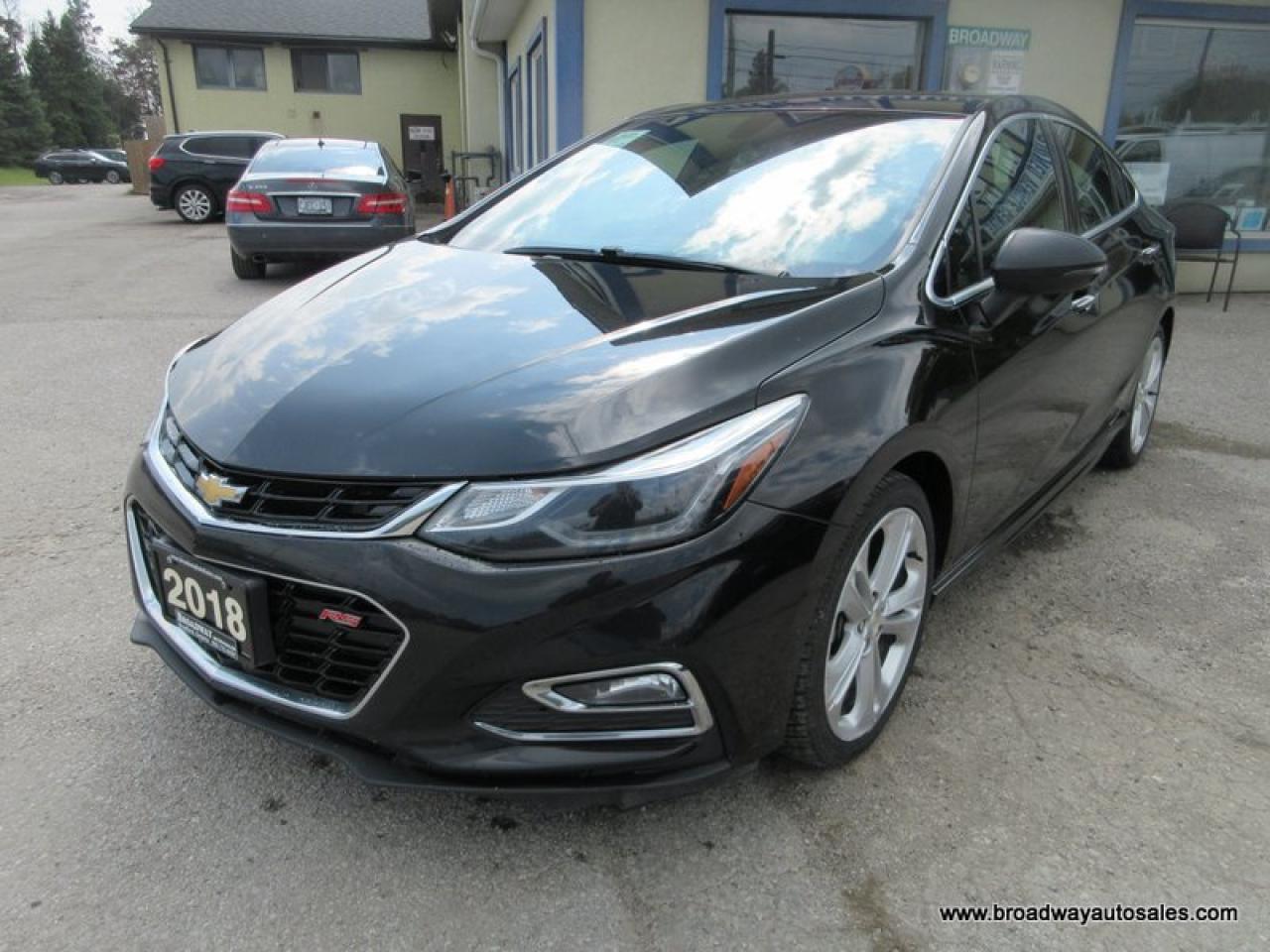 2018 Chevrolet Cruze GREAT VALUE PREMIER-RS-EDITION 5 PASSENGER 1.4L - TURBO.. LEATHER.. HEATED SEATS & WHEEL.. BACK-UP CAMERA.. BLUETOOTH SYSTEM..