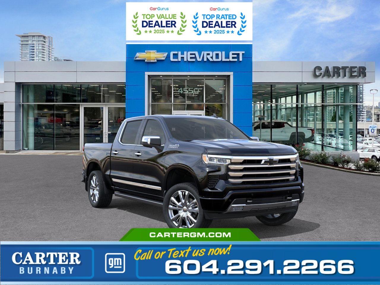 New 2026 Chevrolet Silverado 1500 HIGH COUNTRY 4WD | TRAILER PKG/PWR SUNROOF & SEATS for sale in Burnaby, BC