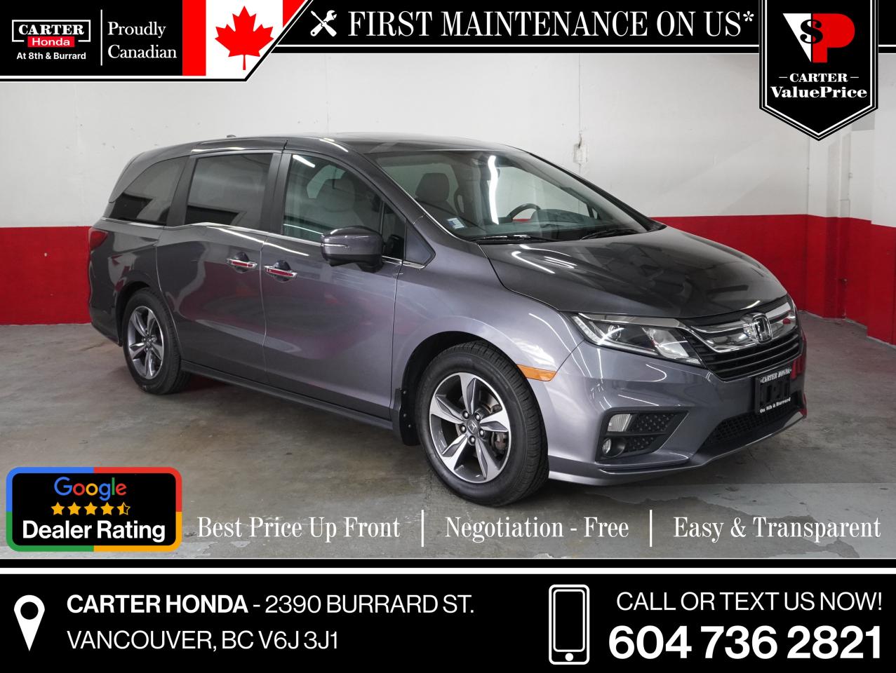 Used 2019 Honda Odyssey EX SUNROOF, APPLE/ANDROID, ALLOY RIMS for sale in Vancouver, BC