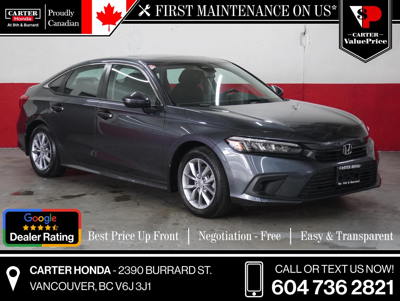 Used 2022 Honda Civic EX CVT for sale in Vancouver, BC