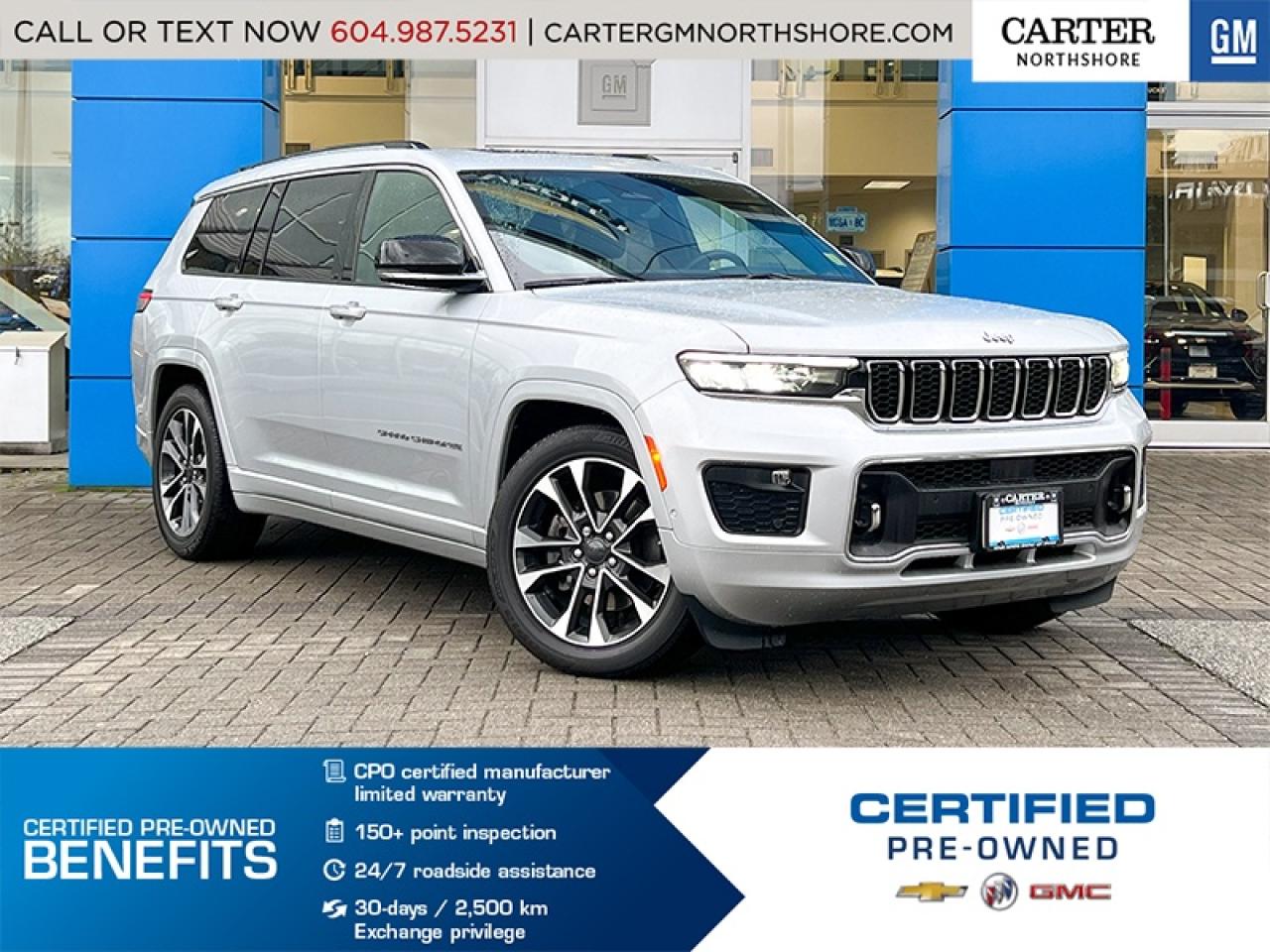 Used 2022 Jeep Grand Cherokee L OVERLAND 4WD | Leather Interior/Air Suspension/Nav for sale in North Vancouver, BC