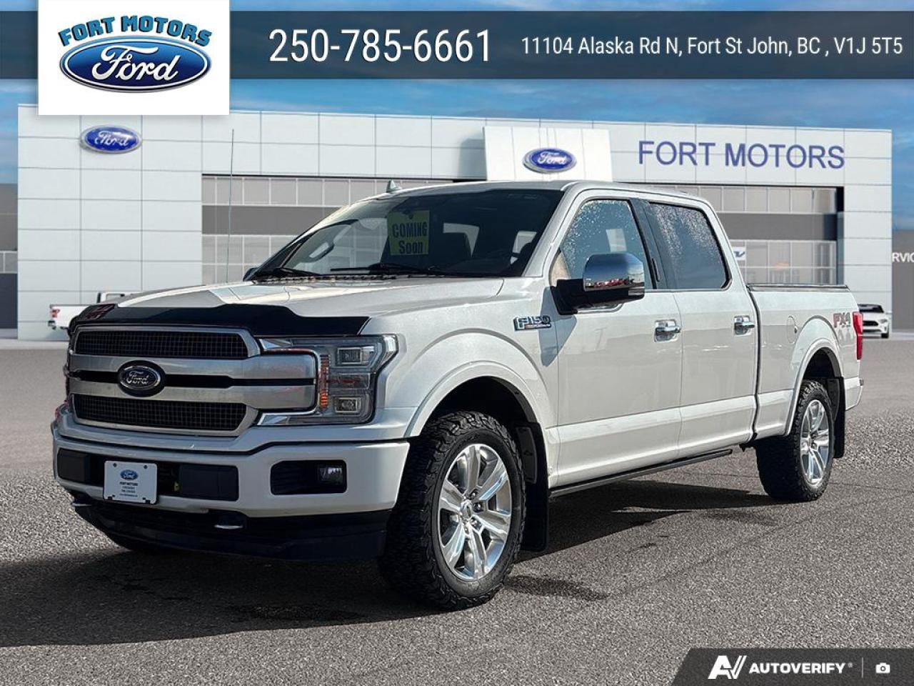 Used 2019 Ford F-150 4X4 PLATINUM-157 for sale in Fort St John, BC