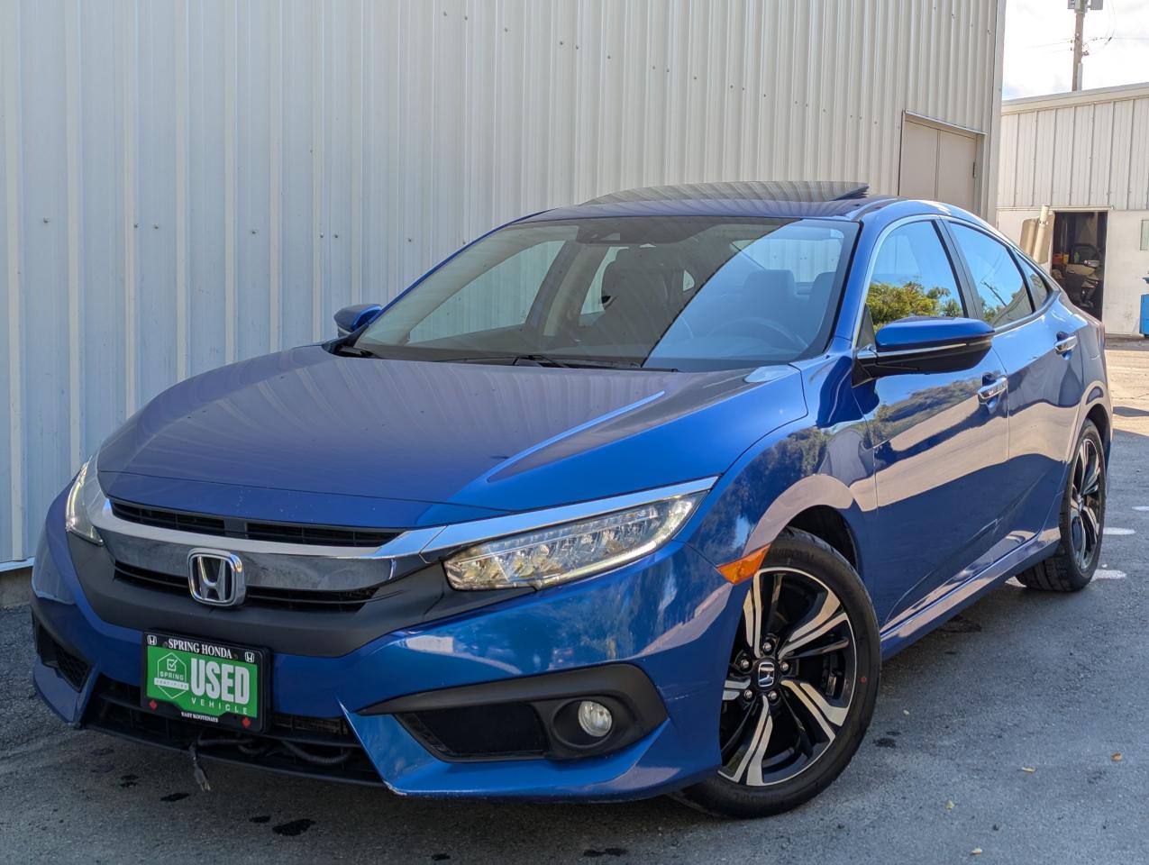 Used 2017 Honda Civic Touring $166 BI-WEEKLY - WELL MAINTAINED, GREAT ON GAS, ONE OWNER, LOCAL TRADE for sale in Cranbrook, BC