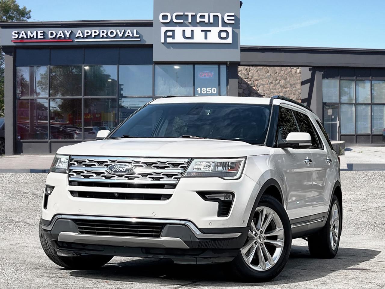 <p>Finance Price $23,895 Cash Price $25,395<br><br>2019 Ford Explorer Limited, a refined 6 passenger SUV that offers strong performance, premium comfort, and advanced technology. Powered by a 3.5L V6 engine paired with a smooth automatic transmission, it delivers confident acceleration and a comfortable ride for both city driving and highway travel.<br><br>The Limited trim features leather seating, heated and ventilated front seats, integrated navigation, premium audio system, dual panel moonroof, and advanced climate control for all three rows.<br><br>Safety and convenience features include rear view camera, blind spot monitoring, parking sensors, and Ford driver assistance technologies designed to enhance confidence behind the wheel.<br><br>With seating for six, generous cargo space, and a perfect balance of luxury and practicality, the Explorer Limited is an excellent choice for families and long distance travel.<br><br>Available Now at Octane Used Cars<br>1850 Lawrence Ave E, Scarborough, ON M1R 2Y4<br>Call us today to book your test drive.<br><br>CERTIFICATION<br>All our vehicles go through a comprehensive safety inspection that exceeds industry standards. Certification includes a full inspection, oil change, and professional detailing before delivery. Vehicles are not drivable if not certified and not e-tested. A certification package is available for $699. Trade-ins welcome. All vehicles are subject to HST, licensing fees, and a $22 OMVIC fee.<br><br>FINANCING<br>No credit, new to the country, or dealing with bankruptcy, consumer proposal, or collections. Our finance specialists can help you get approved and start rebuilding your credit. Instant approvals are available with flexible financing options. Financing deals are subject to an admin fee.<br><br>WARRANTY<br>This vehicle qualifies for extended warranty options with multiple terms and coverage levels available. Our team can help you choose the protection plan that best fits your needs.<br><br>PRICE<br>At Octane Used Cars, we believe in fair and transparent pricing. We constantly monitor the market and price our vehicles below average to offer you the best possible value. Enjoy a no haggle and no pressure buying experience.</p>
