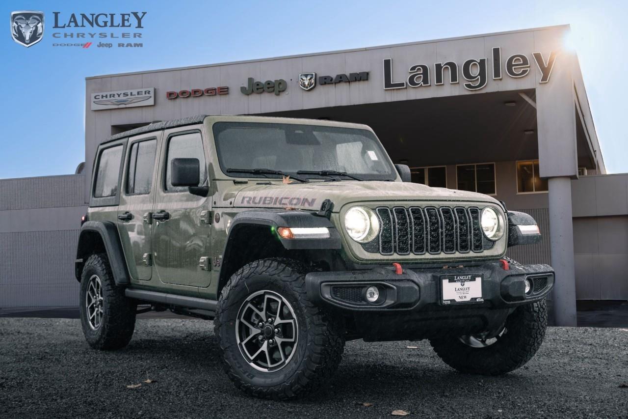 <p>2026 Jeep Wrangler Rubicon 4 Door 4x4</p><p>The ultimate off-road four-door SUV, featuring rugged capability, a standard V6 engine, and advanced off-roading hardware.</p><ul><li><p><strong>Standard Engine:</strong> 3.6L Pentastar V6</p></li><li><p><strong>Horsepower:</strong> 285 hp @ 6,400 rpm</p></li><li><p><strong>Max Torque:</strong> 260 lb-ft @ 4,800 rpm</p></li><li><p><strong>Key Capability:</strong> Rock-Trac® 4x4 System, Tru-Lok® Electronic Locking Differentials, and Electronic Sway Bar Disconnect</p></li><li><p><strong>Max Towing (4-Door Rubicon):</strong> Up to 5,000 lbs (when properly equipped with automatic transmission)</p></li></ul><p>Come book a test drive at Langley Chrysler, conveniently located in Langley, British Columbia.</p>*All new vehicle purchases are plus the PDI accessory installs and any price increases provided by the manufacturer. For trucks the accessories will include wheel locks, spray-in liners, and mud flaps. For all other vehicles, wheel locks are standard, other equipment may apply. Confirm with the dealer.

<p>*All prices are net of all manufacturer incentives and/or rebates and are subject to change by the manufacturer without notice. All prices plus applicable taxes, applicable environmental recovery charges, documentation of $599 and full tank of fuel surcharge of $76 if a full tank is chosen.<br />Other items available that are not included in the above price:<br />Tire & Rim Protection and Key fob insurance starting from $599<br />Service contracts (extended warranties) for up to 7 years and 200,000 kms starting from $599<br />Custom vehicle accessory packages, mudflaps and deflectors, tire and rim packages, lift kits, exhaust kits and tonneau covers, canopies and much more that can be added to your payment at time of purchase<br />Undercoating, rust modules, and full protection packages starting from $199<br />Flexible life, disability and critical illness insurances to protect portions of or the entire length of vehicle loan?im?im<br />Financing Fee of $500 when applicable<br />Prices shown are determined using the largest available rebates and incentives and may not qualify for special APR finance offers. See dealer for details. This is a limited time offer.</p>
