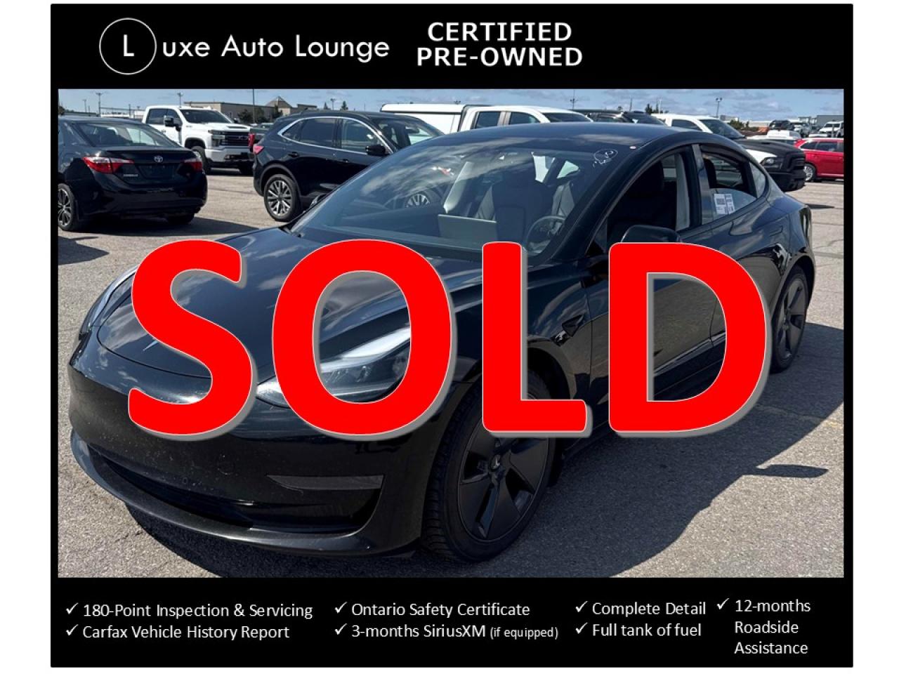 Used 2021 Tesla Model 3 Standard Range Plus LOW KM!!! BLACK ON BLACK!!! for sale in Orleans, ON