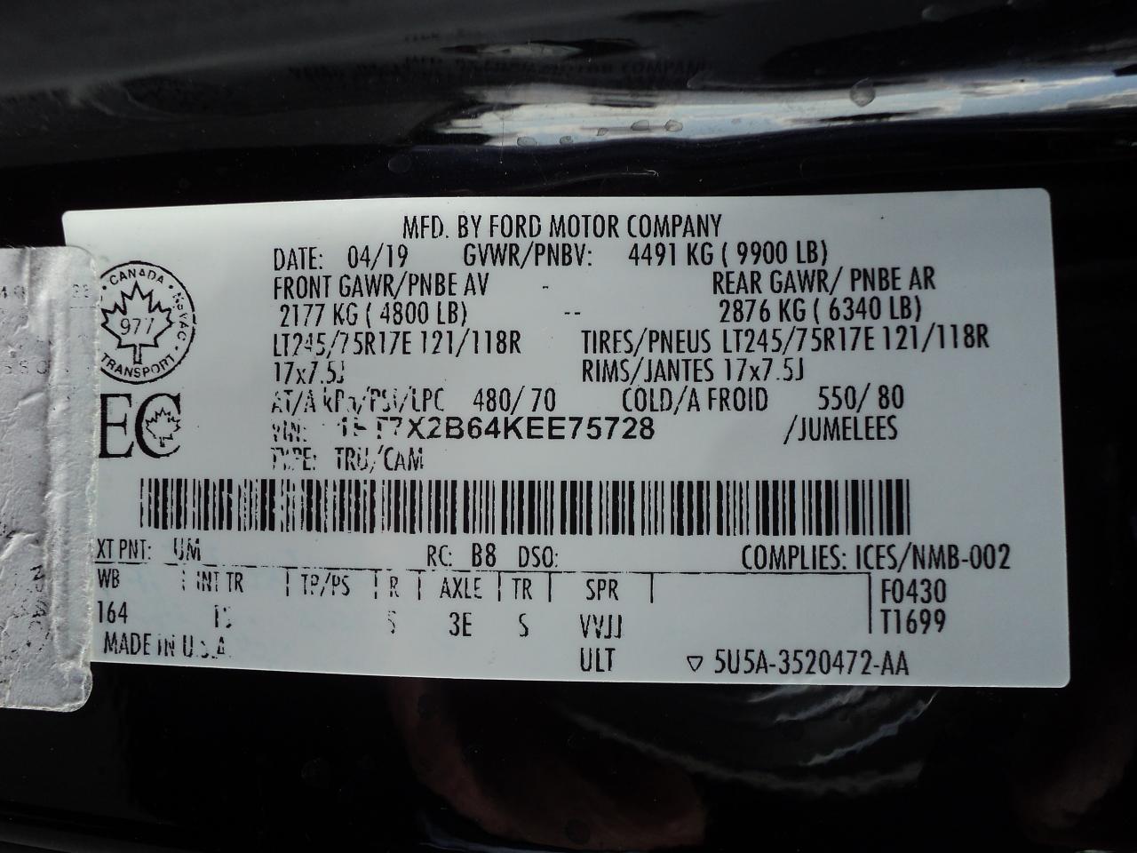 2019 Ford SUPER DUTY F-250 SRW XL SuperCab 4WD 6.2L8cyl Gas 8' Box BackUpCam - Photo #32