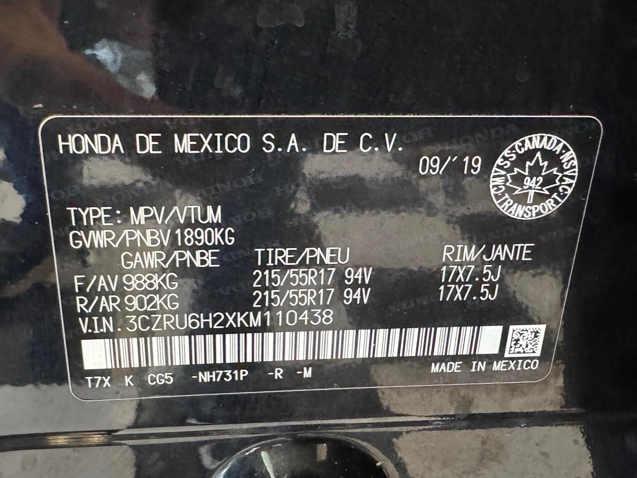 2019 Honda HR-V Sport AWD+New Tires+Brakes+CLEAN CARFAX - Photo #37