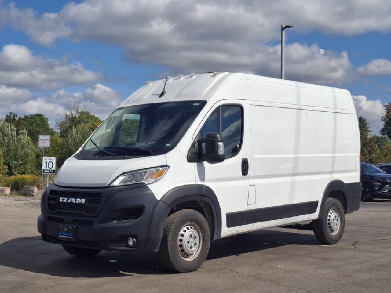 Used 2024 RAM Cargo Van ProMaster | High Roof | Partition | CarPlay + Android | Pwr Fold Mirrors | Rear Camera | Side Panels & More ! for sale in Guelph, ON