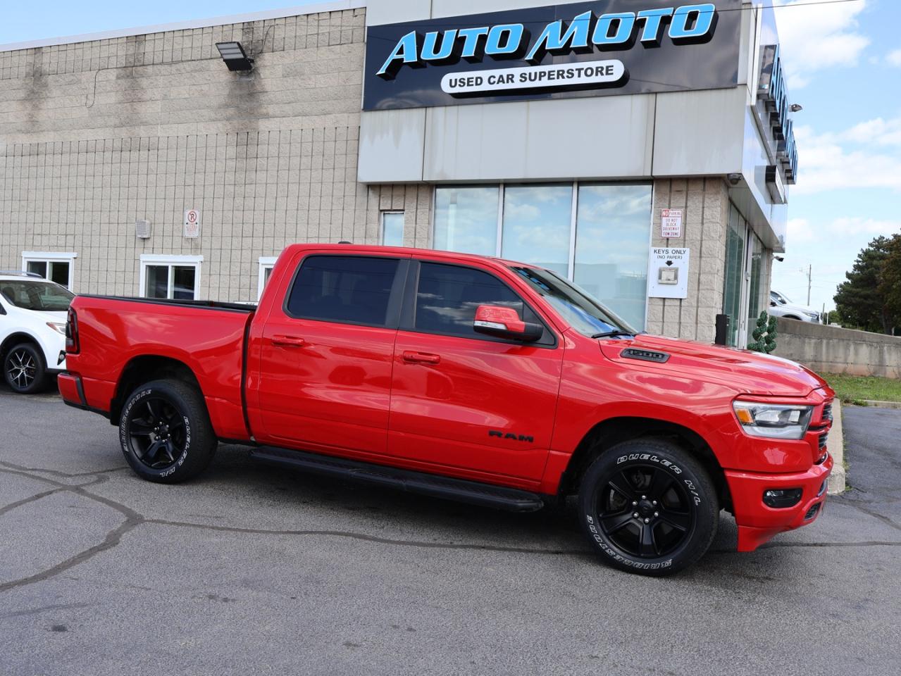 2022 RAM 1500 SPORT V8 HEMI 4WD CERTIFIED CAMERA NAV BLUETOOTH LEATHER HEATED P.SENSORS CRUISE ALLOYS - Photo #1