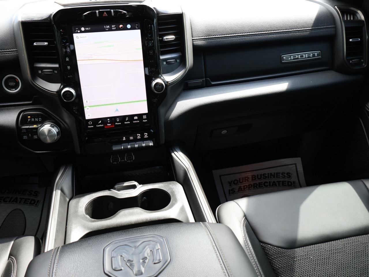 2022 RAM 1500 SPORT V8 HEMI 4WD CERTIFIED CAMERA NAV BLUETOOTH LEATHER HEATED P.SENSORS CRUISE ALLOYS - Photo #11
