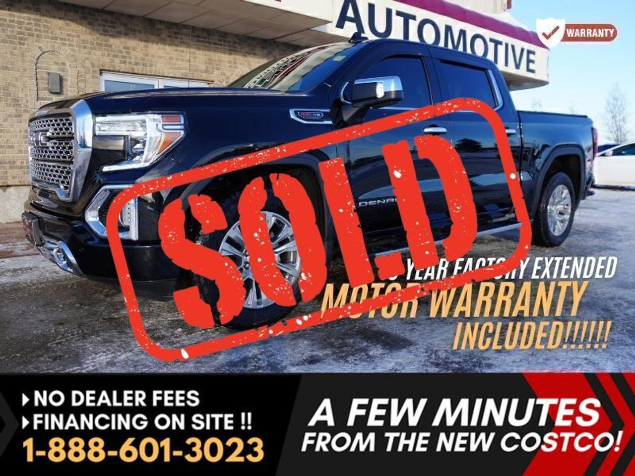*** Dealer arranged financing on site! Quick, Simple,  no calls or waiting on bank appointments required!! Drive away today ***   NO ADMINISTRATION FEES!!*** Dealer arranged financing on site! Quick, Simple, no calls or waiting on bank appointments required!! Drive away today ***   NO ADMINISTRATION FEES!!

VERY LOW KMS - HUGE VALUE - STUNNING AND SPOTLESS ONYX BLACK ON BLACK, DEALER SERVICED, TOP OF THE LINE AND COMPLETELY LOADED WITH ALL OPTIONS 2021 GMC SIERRA 1500 DENALI 6.2L V8 4X4 W/10-SPEED TRANSMISSION! EQUIPPED WITH EVERYTHING YOU WOULD WANT AND MORE IN A TRUCK, FROM HEATED AND COOLED SEATS TO SUNROOF, THIS TRUCK HAS IT ALL! OF COURSE FACTORY REMOTE START, DRIVER ALERT PKG WITH BLIND SPOT, LANE DEPARTURE AND EVEN MUCH MORE!  

Key Features:
- 6.2L Ecotec 3 V-8 engine (producing 420 HP and 460 lbs. of pulling torque)
- Chrome tipped dual exhaust
- NEW 10-Speed automatic with Sport, Off-Road, and Trailer Tow modes
- Auto 4X4 with 2 stage transfer case (includes AWD) 
- Auto Locking rear diff
- STABILITRAK W/ TRAILER SWAY CONTROL & HILL START ASSIST
- Traction Control
- Stability Control
- 10-way adjustable front premium leather seating both heated and cooled with full size center console 
- Heated Leather wrapped Steering wheel 
- MEMORY SETTINGS FOR DRIVERS SEAT AND OUTSIDE MIRRORS
- 2 WAY Power sunroof
- power rear sliding window
- Intellilink 8" Multimedia touchscreen infotainment system 
- Factory Navigation
- AUX, USB and Satellite input 
- Apple Car Play and Android Auto
- 4G LTE Wifi Hot spot
- Bluetooth for media and phone  
- Bose Premium stereo system with subwoofer
- wireless charging phone charger
- Dual Zone Auto climate control 
- Blue tooth keys with push button start
- Back up camera  
- Factory remote starter 
- Remote deployable Multi-function Tailgate
- Chrome appearance package 
- CHROME FRONT RECOVERY HOOKS
- HIGH INTENSITY LED HEADLAMPS
- LED TURN SIGNALS / LED DAYTIME RUNNING LAMPS /  LED SIGNATURE TAIL LAMPS
- Factory Tow Package with factory brake controller 
- Pro-Grade trailering sys
- TRAILERING PACKAGE WITH HITCH GUIDANCE
- Front and rear park assist
- Full Safety Suite/Driver alert pkg- Lane Departure, blind spot, forward collision, pedestrian braking and more
 Safety Features:
- LANE CHANGE ALERT WITH SIDE BLIND ZONE ALERT
- REAR CROSS-TRAFFIC ALERT
- DRIVERS SAFETY ALERT SEAT
- HD SURROUND VISION
- REAR CAMERA MIRROR
- FORWARD COLLISION ALERT
- LOW SPEED FORWARD AUTOMATIC BRAKING
-  FRONT PEDESTRIAN BRAKING
- LANE KEEP ASSIST WITH LANE DEPARTURE WARNING
- INTELLIBEAM AUTOMATIC HIGH-BEAM HEADLAMPS
- Factory Spray in box-liner
- Factory Chrome HD running boards
- Soft fold up tonneau box cover
- Dealer installed Moulded Mudflaps
- OEM 20-inch Polished High end  aluminum alloy wheels
- Read below for more info... 

WOW WHAT A STUNNING TRUCK! EXCEPTIONALLY CLEAN, FULLY EQUIPPED, WELL CARED FOR 1 OWNER, WITH VERY LOW KMS AT ONLY 45,000K!!! THIS IS THE ULTIMATE TRUCK LOADED WITH EVERYTHING YOU WANT AND ONE GREAT LOOKING TOP OF THE LINE GMC IN THIS DENALI!! BEAUTIFUL ONYX BLACK PAINT & CHROME OVER BLACK THIS 2021 DENALI HAS IT ALL, GREAT LOOKS, GREAT OPTIONS, AND MORE LIKE THE ALL NEW 6.2L V8 and all new 10-speed Automatic trans (this truck gets great fuel economy!) Ready for all your work or pleasure needs. This truck is extra sharp in all respects. This truck is well over $100,000 to replace today and it still shows like new!! Gorgeous truck in all respects with well cared for LOW kilometers, very clean truck with Pride of ownership very evident. None nicer at this price point!!


Comes with a Manitoba Safety Certification, and we have many Extended Powertrain warranties available on your vehicle purchase up to 10-year coverage (on eligible vehicles see dealer for details). Financing on site with Zero down financing OAC. Trades accepted. View at Winnipeg West Automotive Group, 5195 Portage Ave. (only a couple of minutes past the new Costco) Dealer permit # 6007, Call now 1(888) 601-3023. This Car is located in Winnipeg Manitoba,  however we can have it shipped anywhere in North America relatively inexpensively.