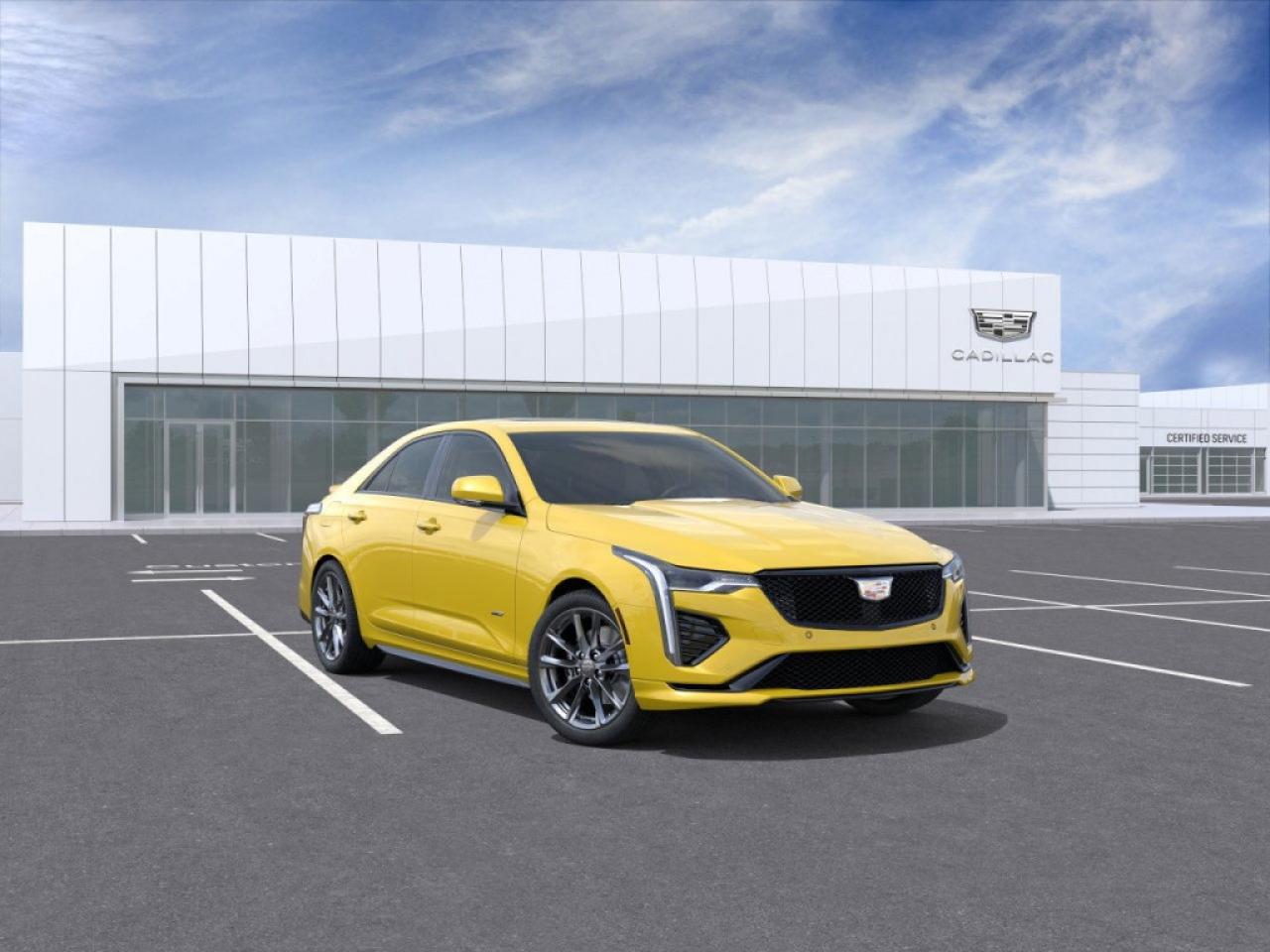 New 2026 Cadillac CT4-V CYBER YELLOW! AWD, SUNROOF, TURBO 2.7 OVER 300 HP for sale in Ottawa, ON