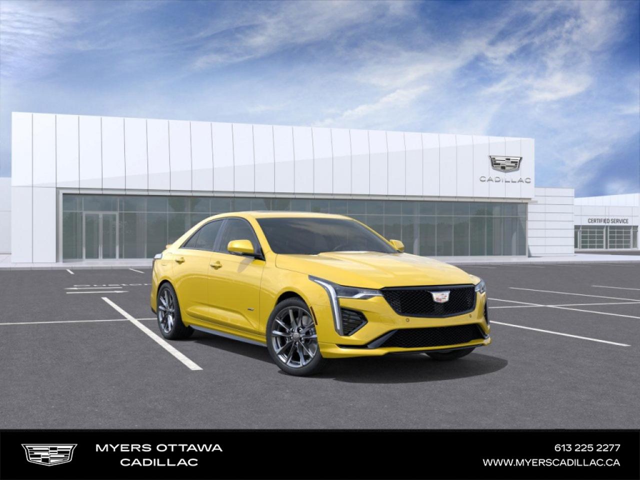 New 2026 Cadillac CT4-V CYBER YELLOW! AWD, SUNROOF, TURBO 2.7 OVER 300 HP for sale in Ottawa, ON