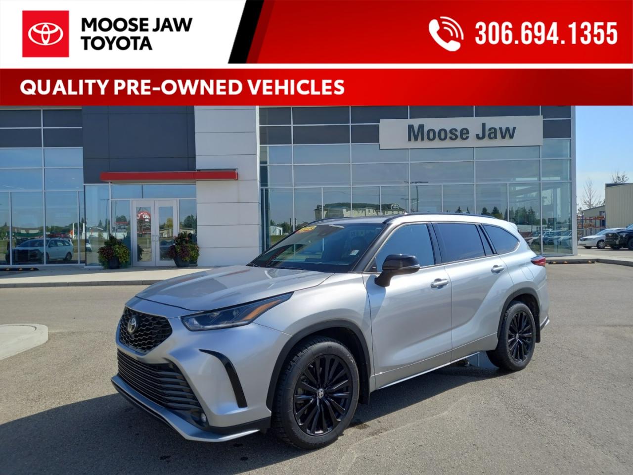 Used 2023 Toyota Highlander Sporty style meets family versatility. This Highlander XSE trim delivers bold design, premium comfort, and Toyota’s trusted reliability — perfect for every drive. for sale in Moose Jaw, SK